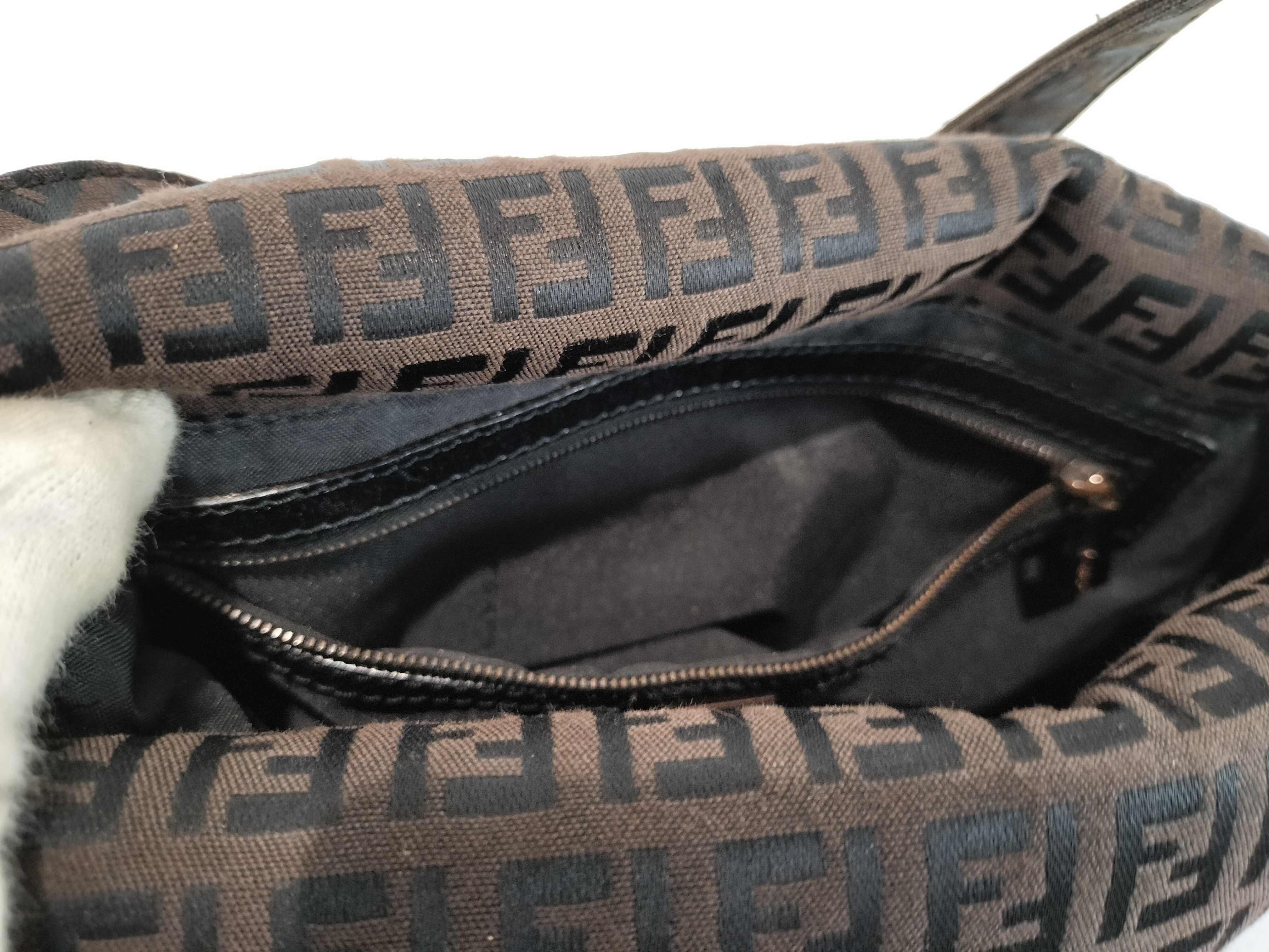 Mamma Bucket Brown Handbag with Pink Gold Hardware — view 11