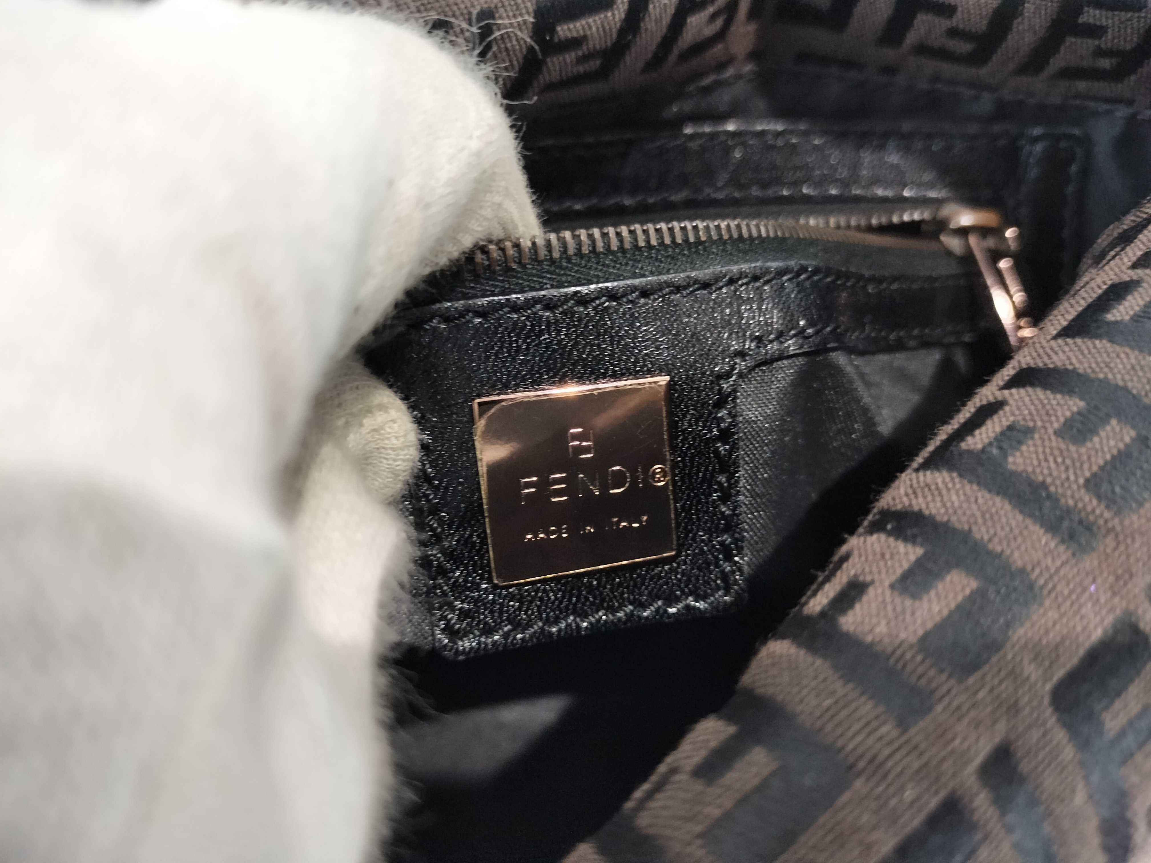 Mamma Bucket Brown Handbag with Pink Gold Hardware — view 12