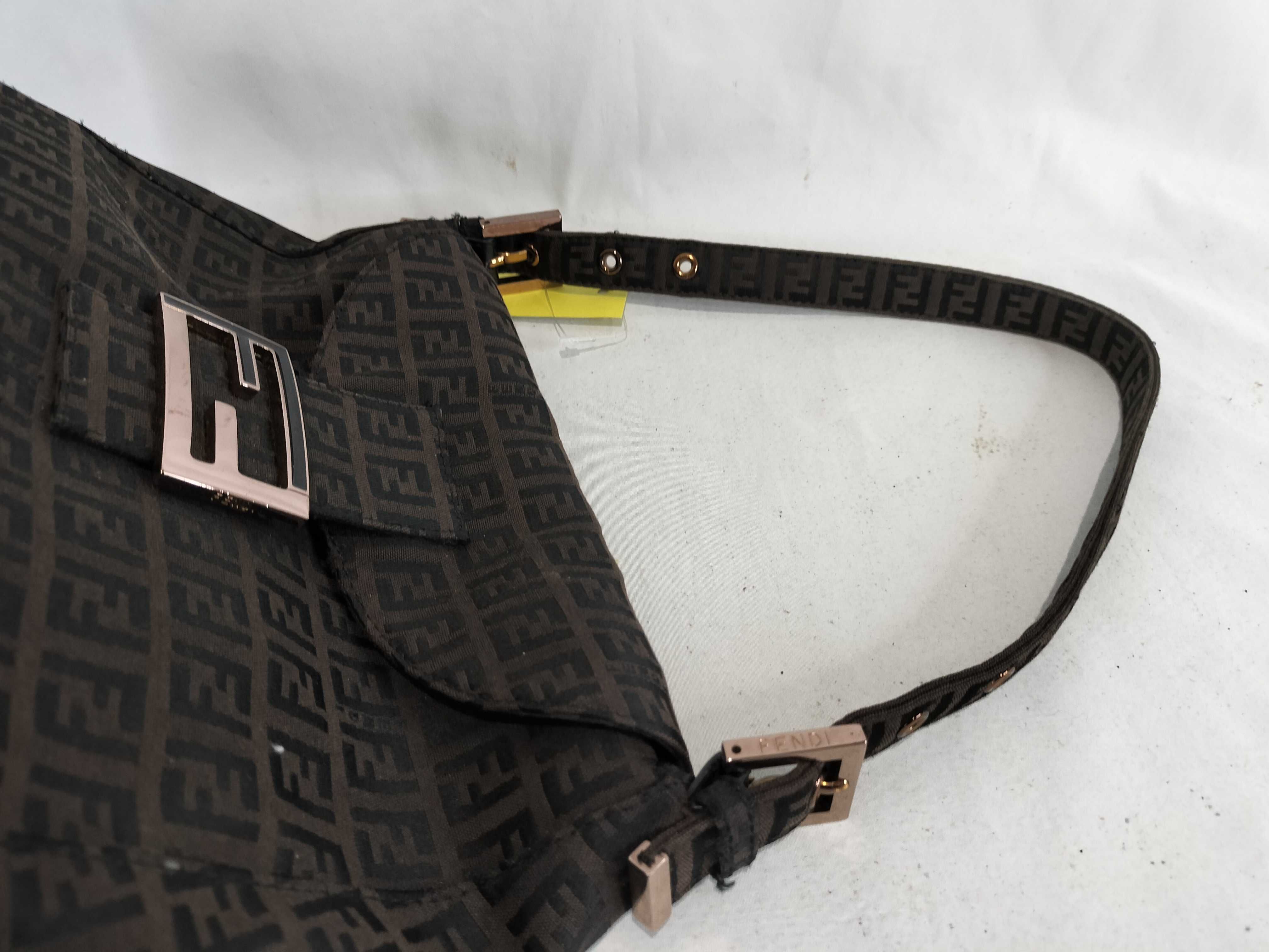 Mamma Bucket Brown Handbag with Pink Gold Hardware — view 4