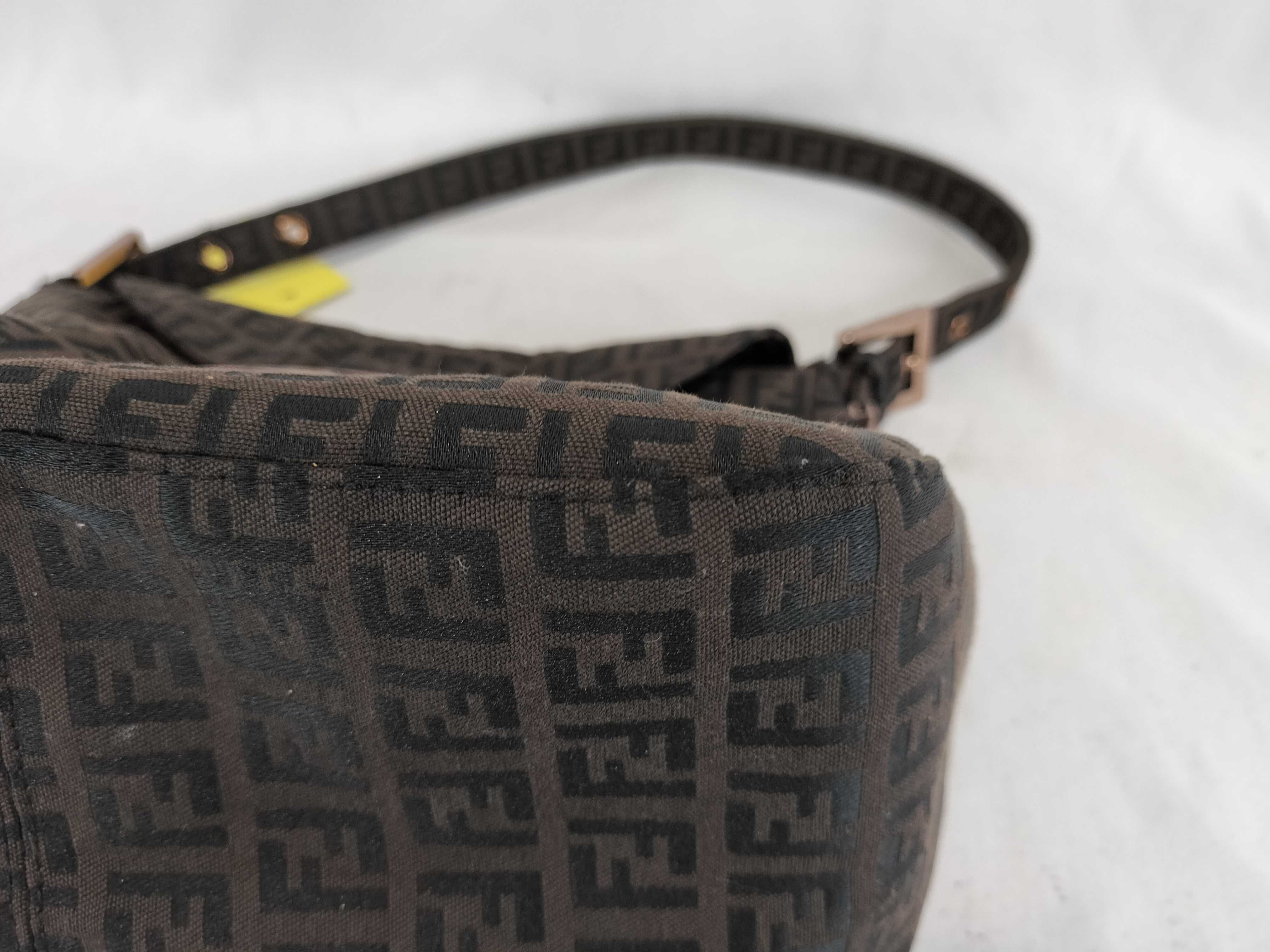 Mamma Bucket Brown Handbag with Pink Gold Hardware — view 7