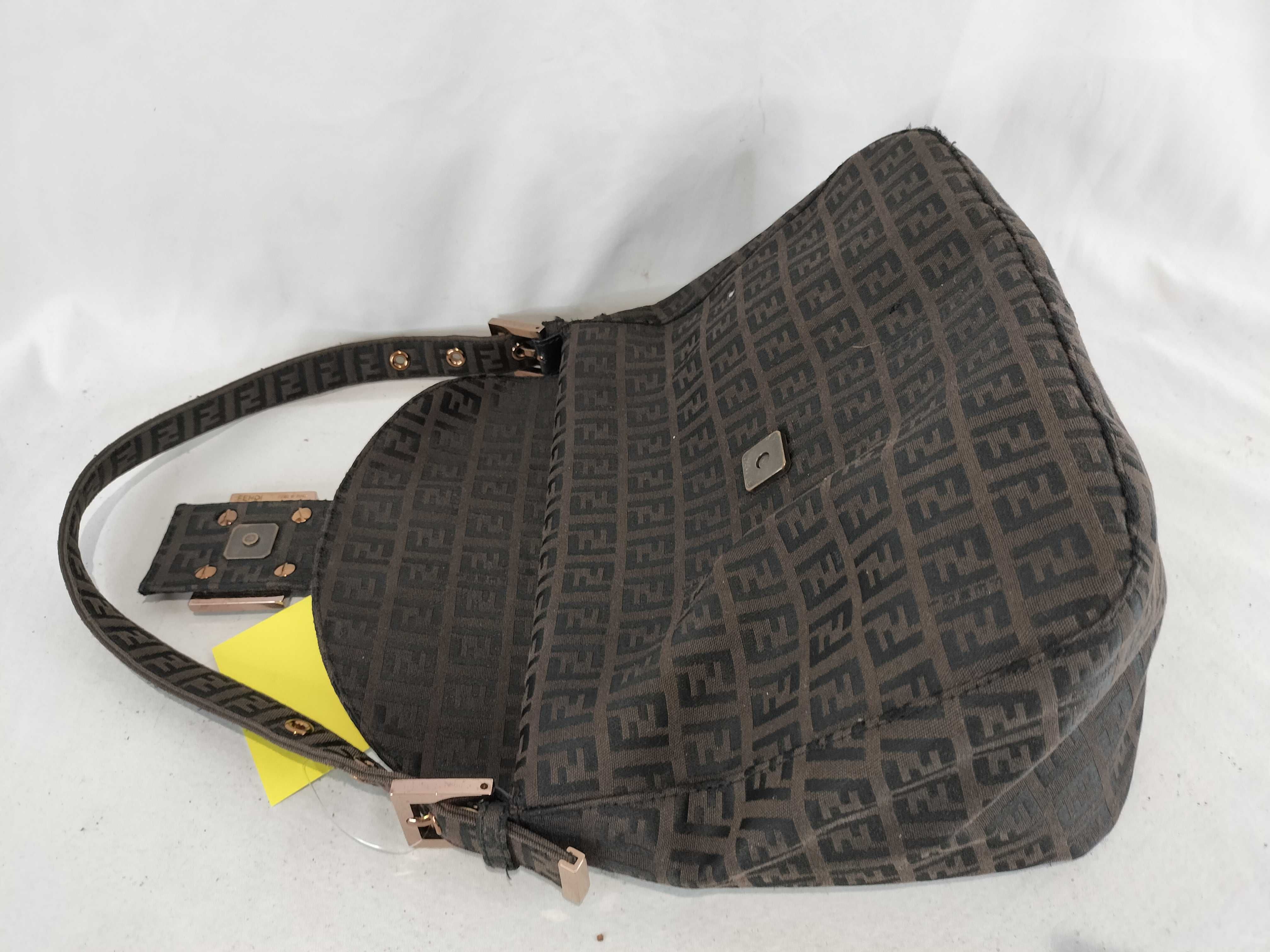 Mamma Bucket Brown Handbag with Pink Gold Hardware — view 9
