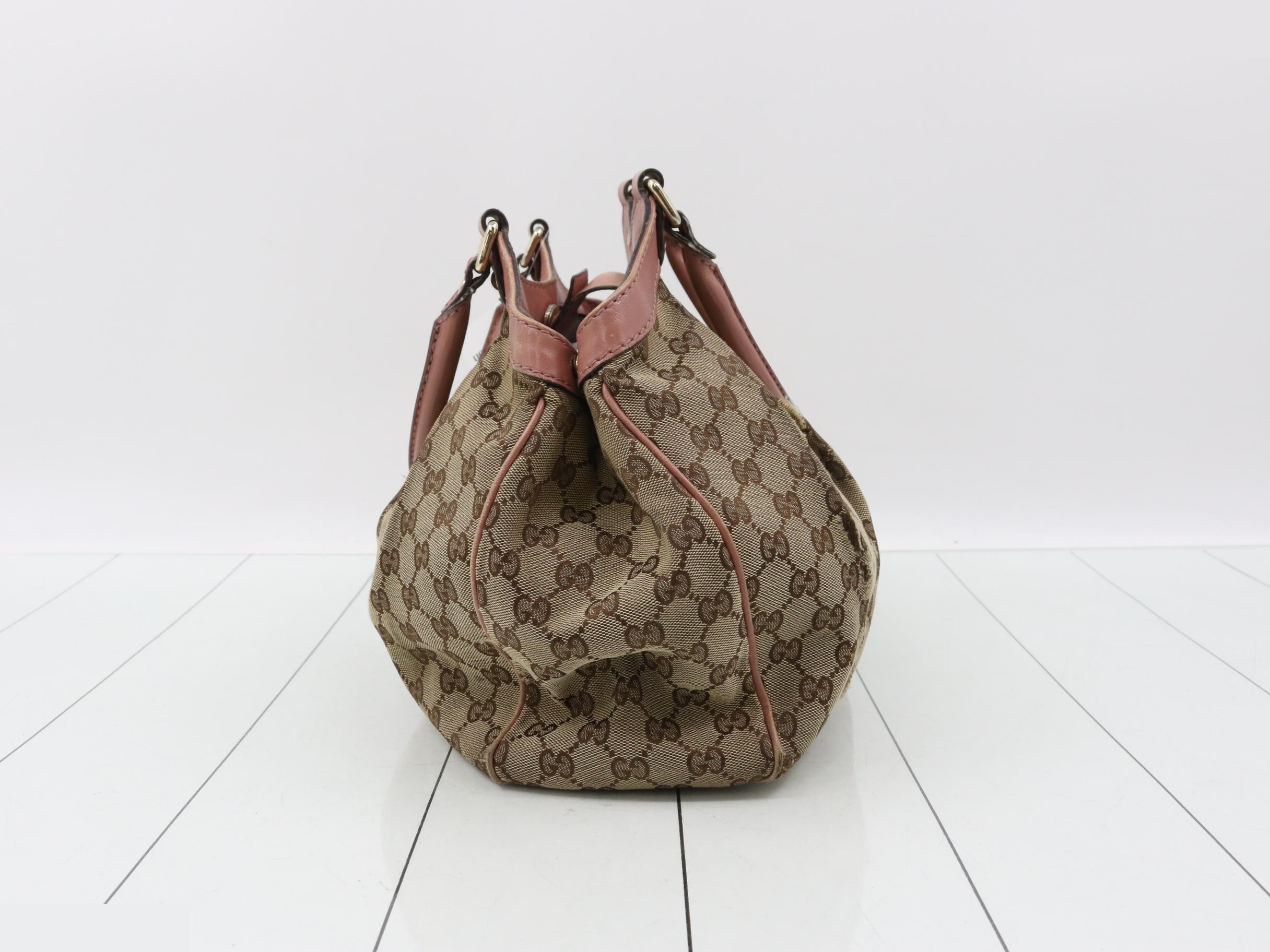 GG Canvas Handbag, Pink — view 3