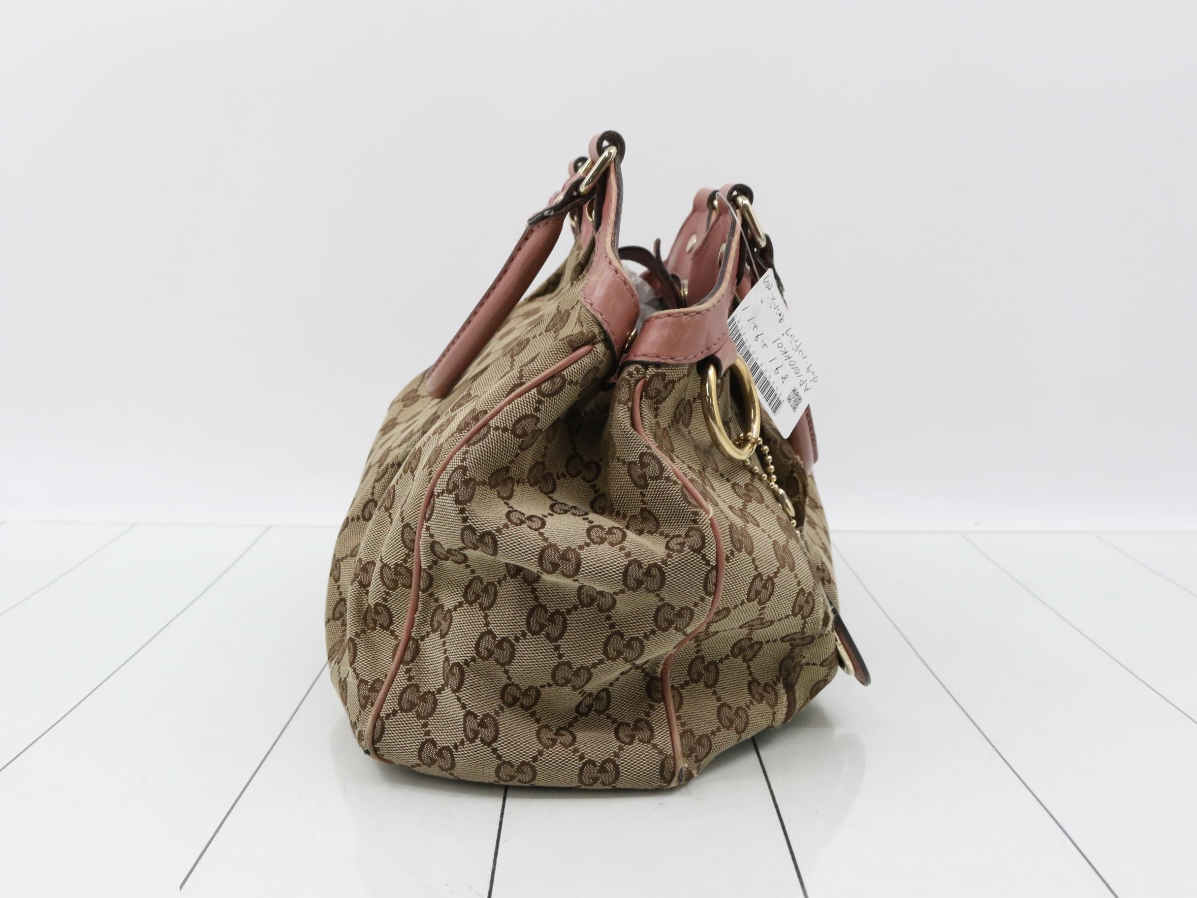 GG Canvas Handbag, Pink — view 4