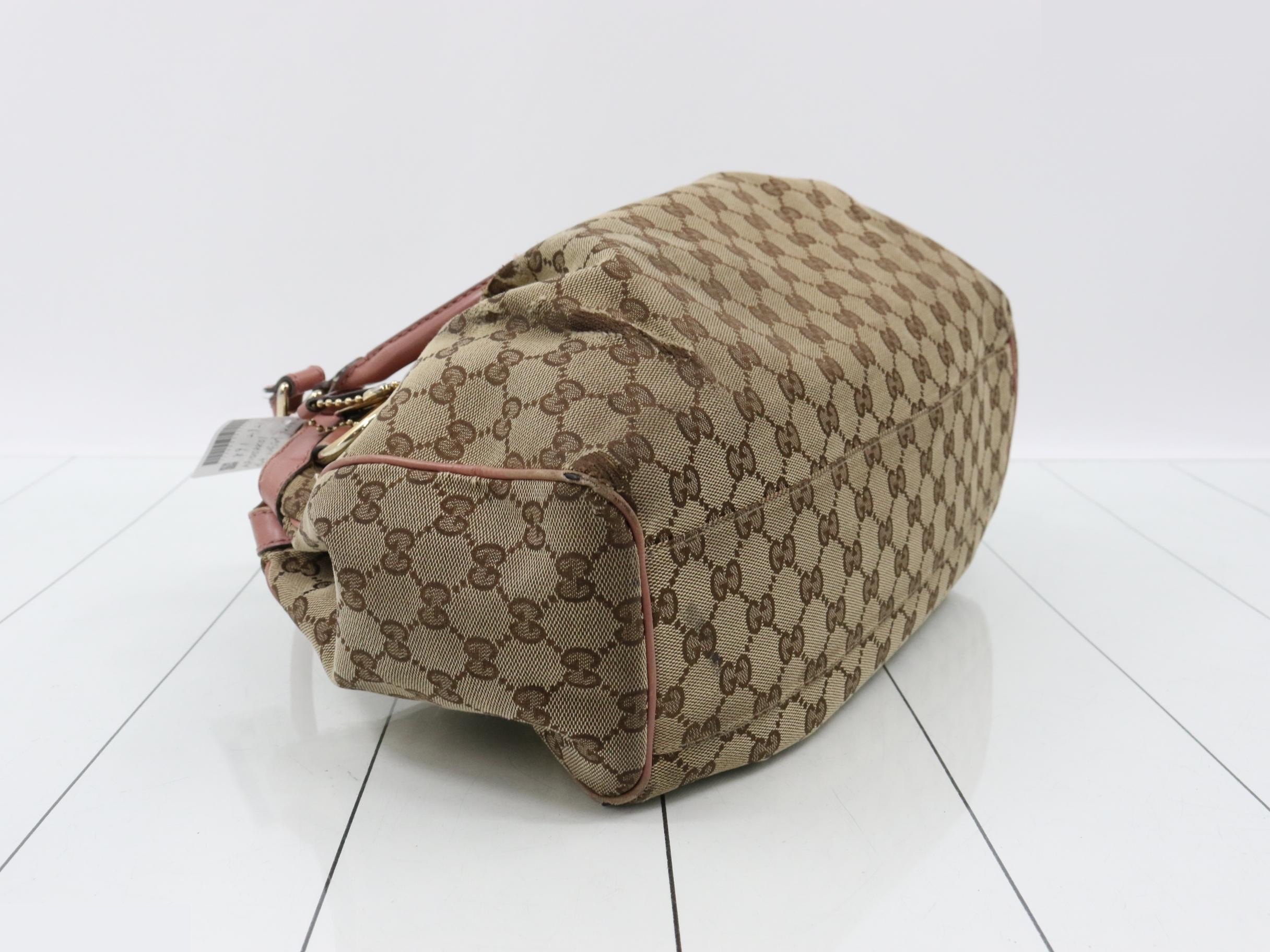 GG Canvas Handbag, Pink — view 5