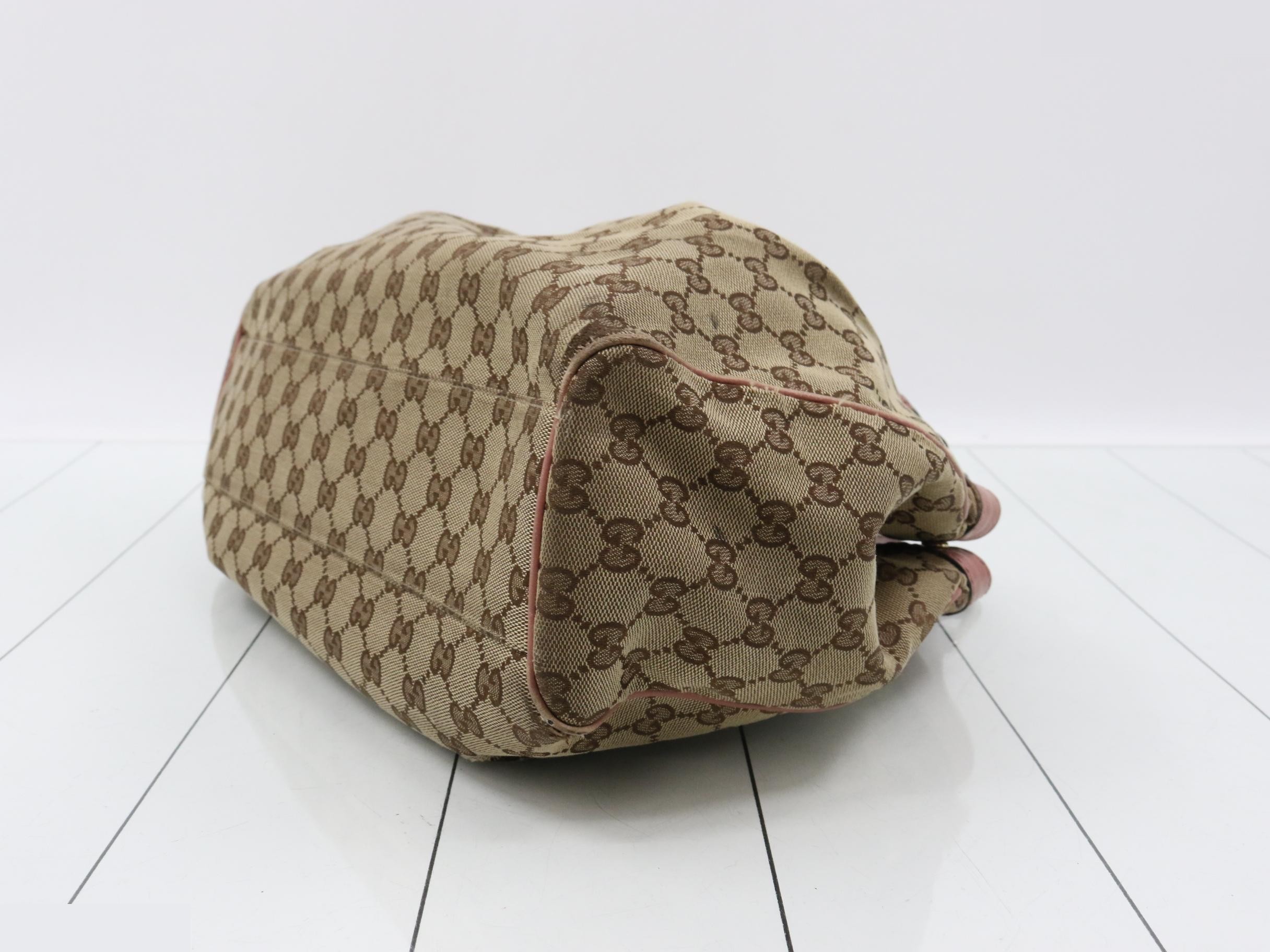 GG Canvas Handbag, Pink — view 6