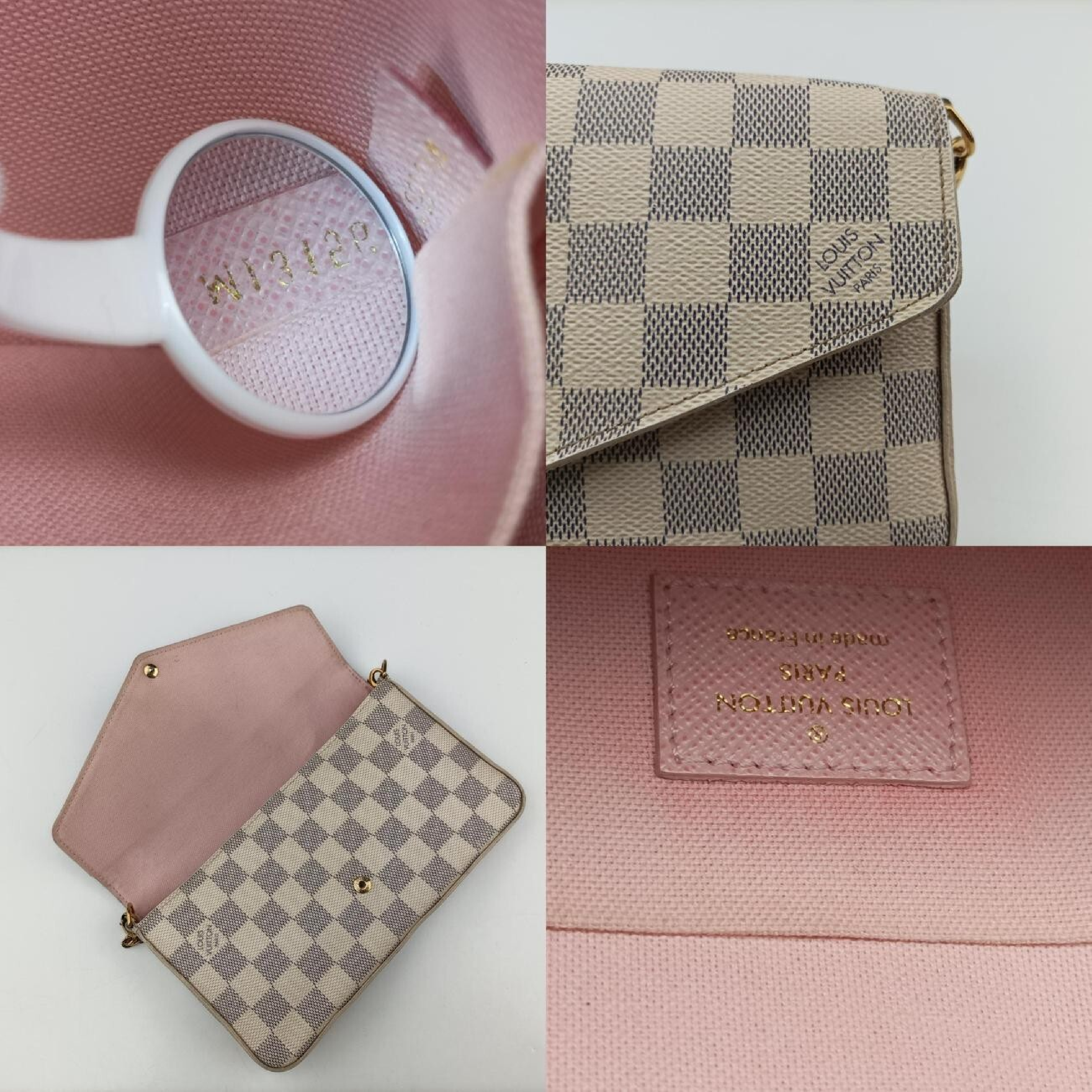 Pochette Felicie Azur Damier Canvas N63106 MI3156 Shoulder Bag — view 8