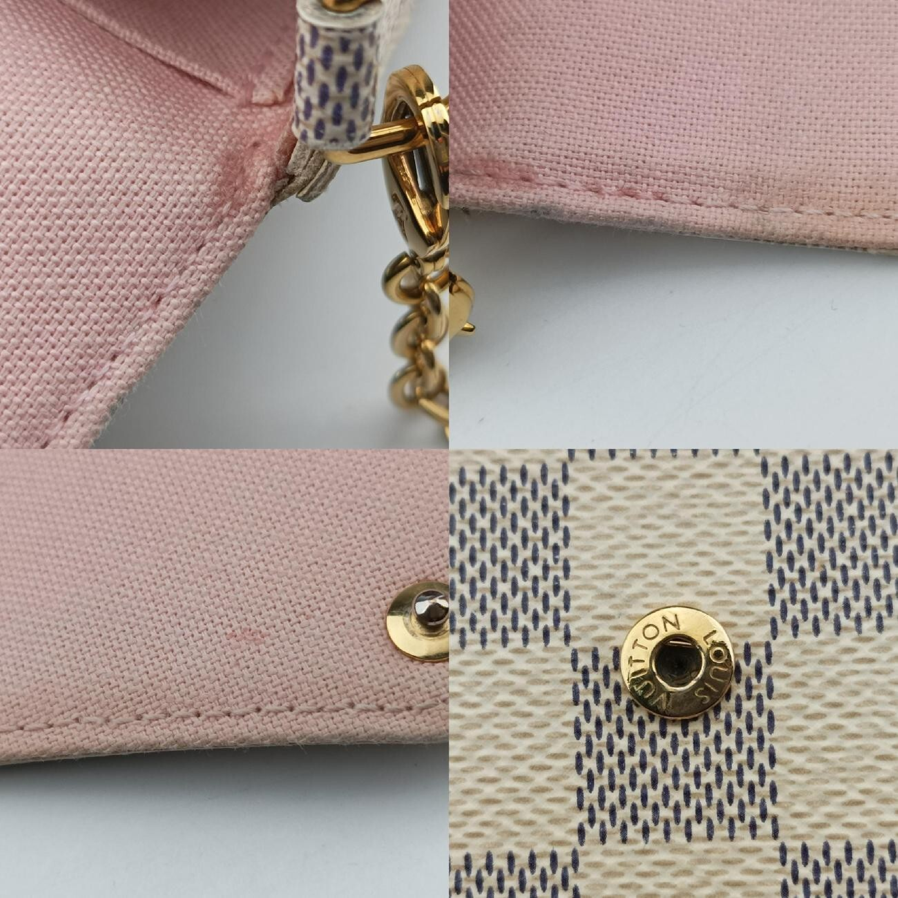 Pochette Felicie Azur Damier Canvas N63106 MI3156 Shoulder Bag — view 9