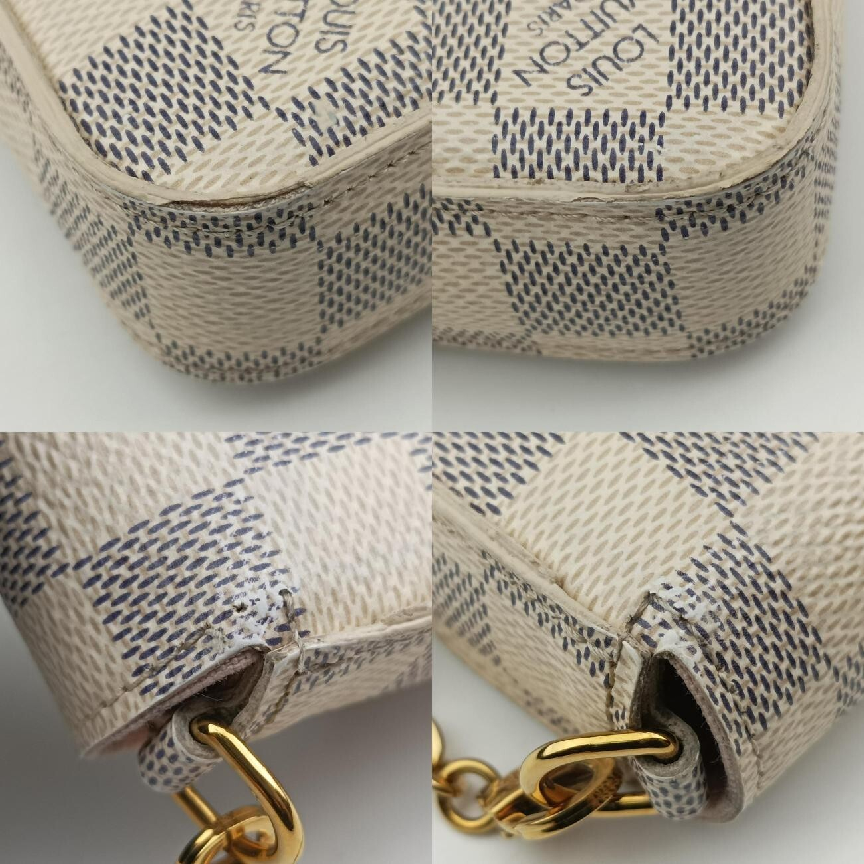 Pochette Felicie Azur Damier Canvas N63106 MI3156 Shoulder Bag — view 10