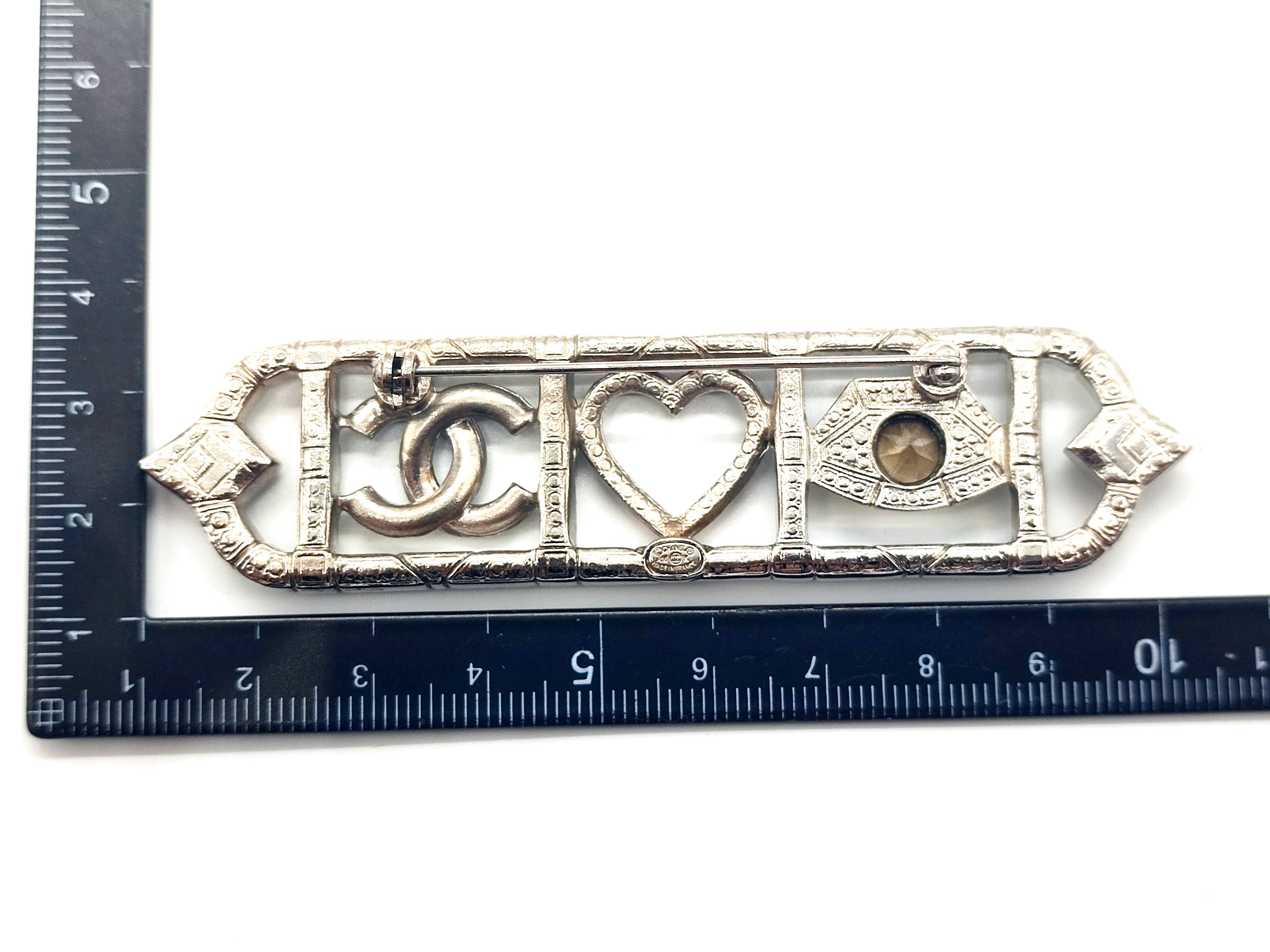 Coco Mark Multicolor Rhinestone Brooch A16K — view 3