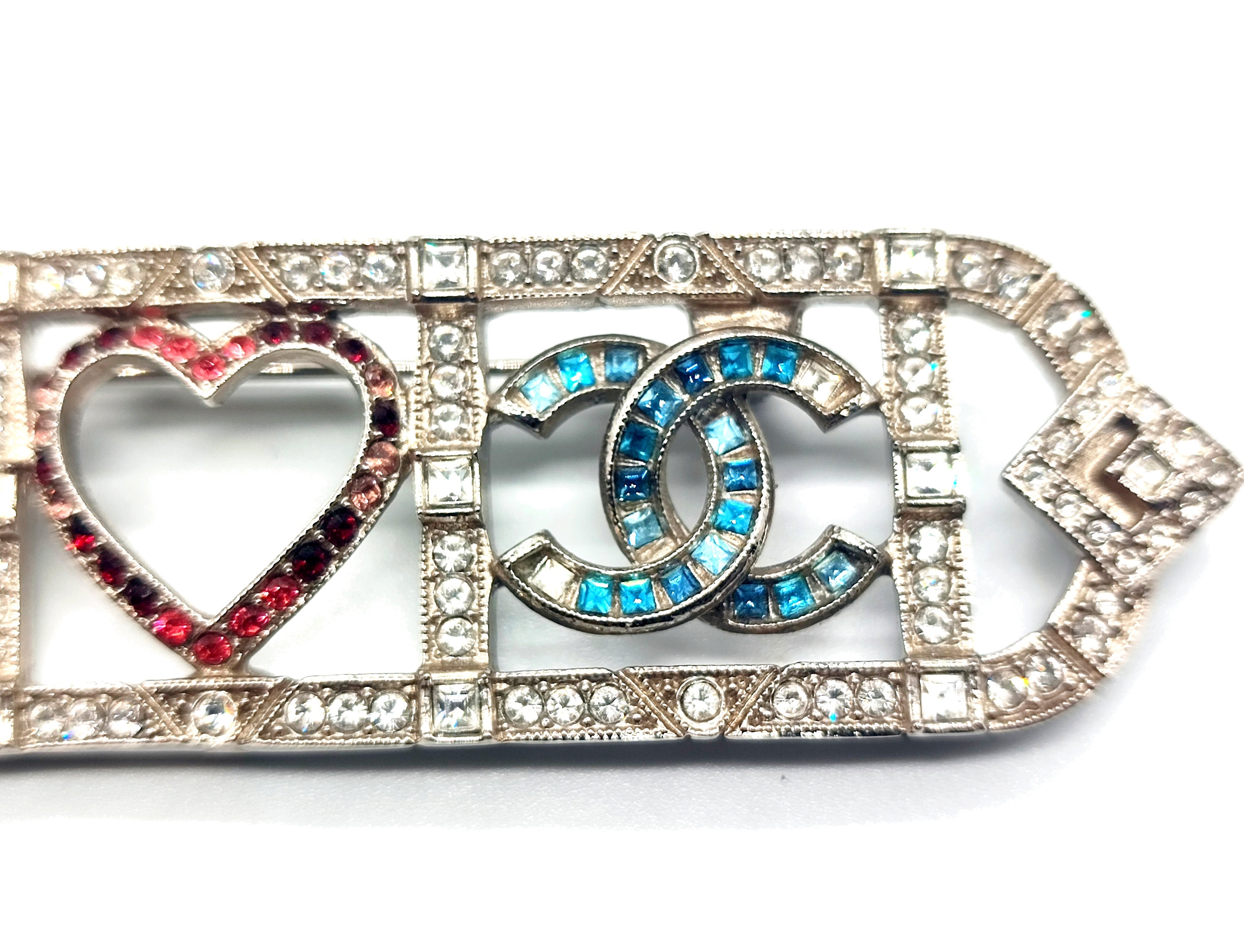 Coco Mark Multicolor Rhinestone Brooch A16K — view 5