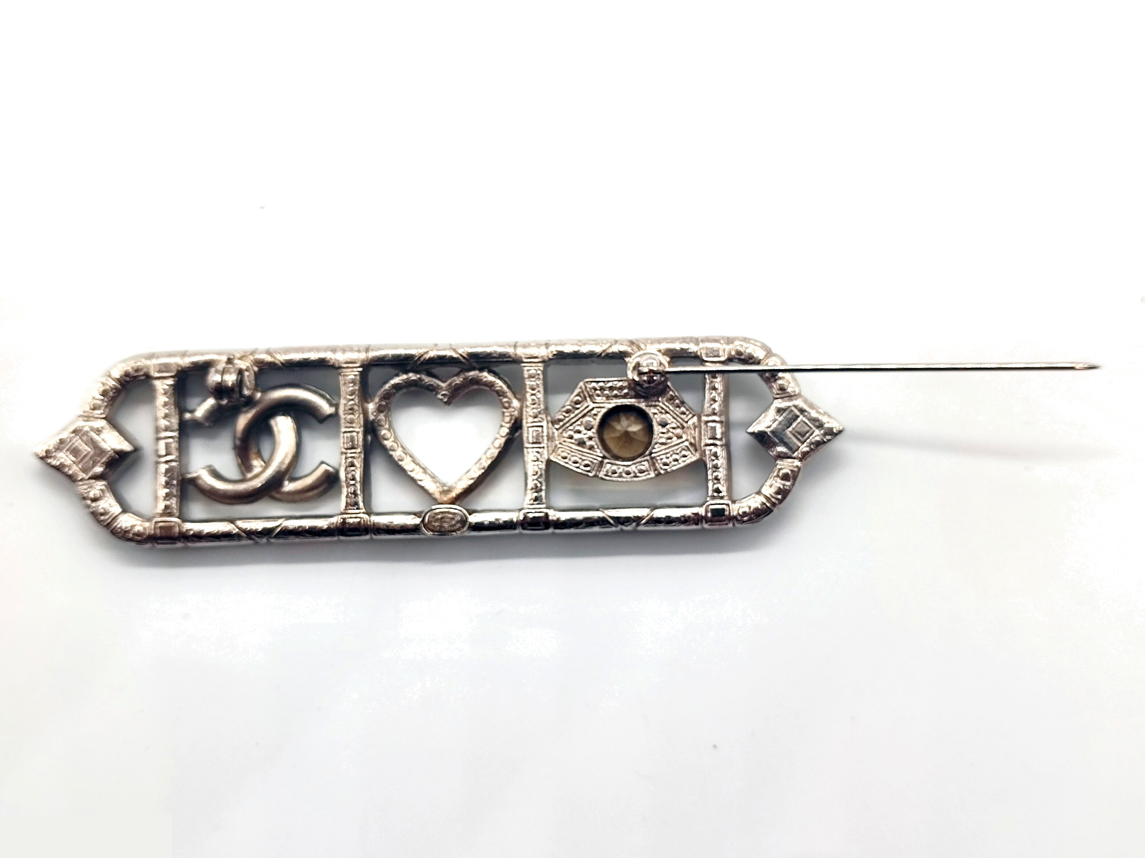 Coco Mark Multicolor Rhinestone Brooch A16K — view 6