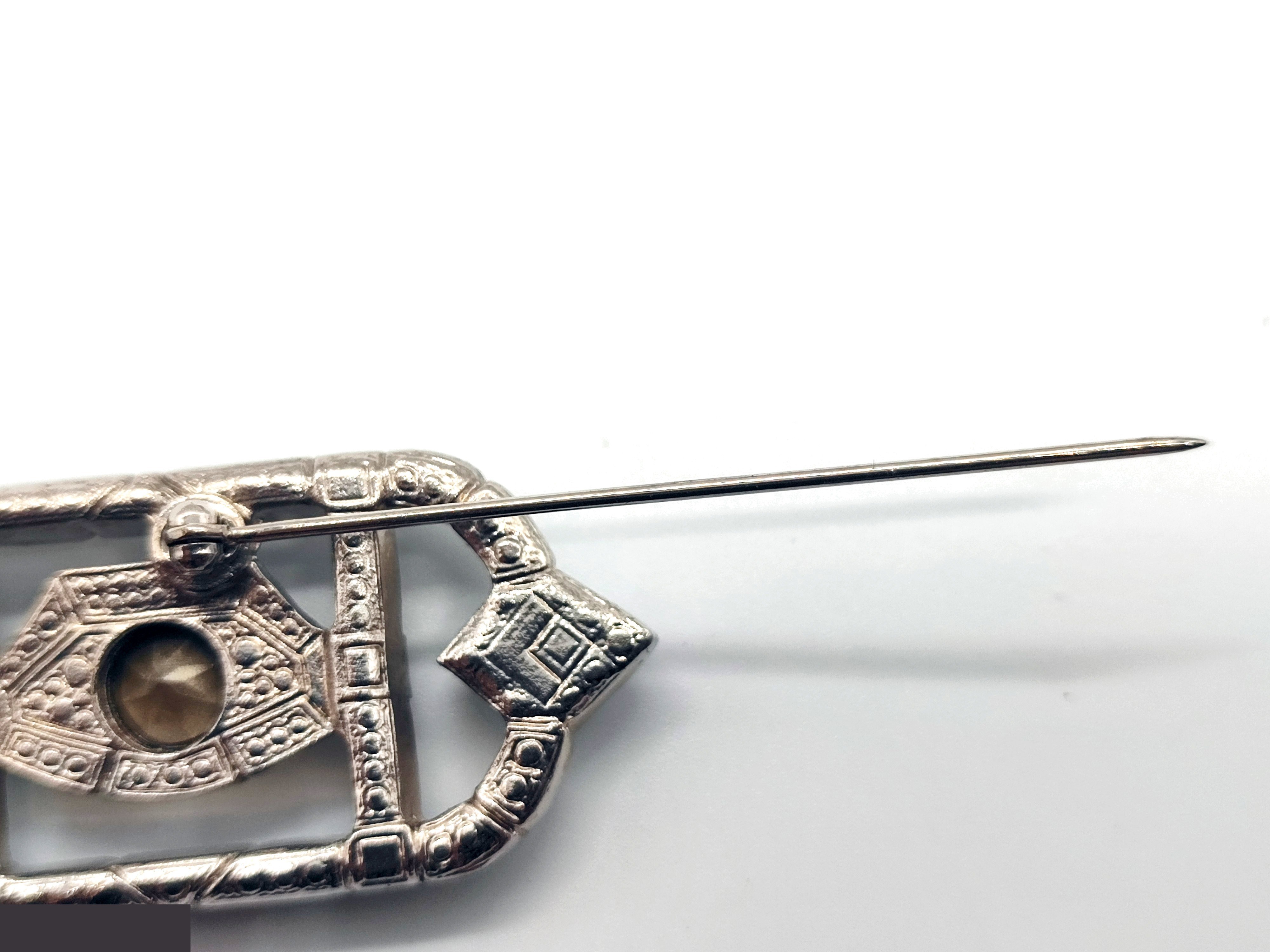 Coco Mark Multicolor Rhinestone Brooch A16K — view 7
