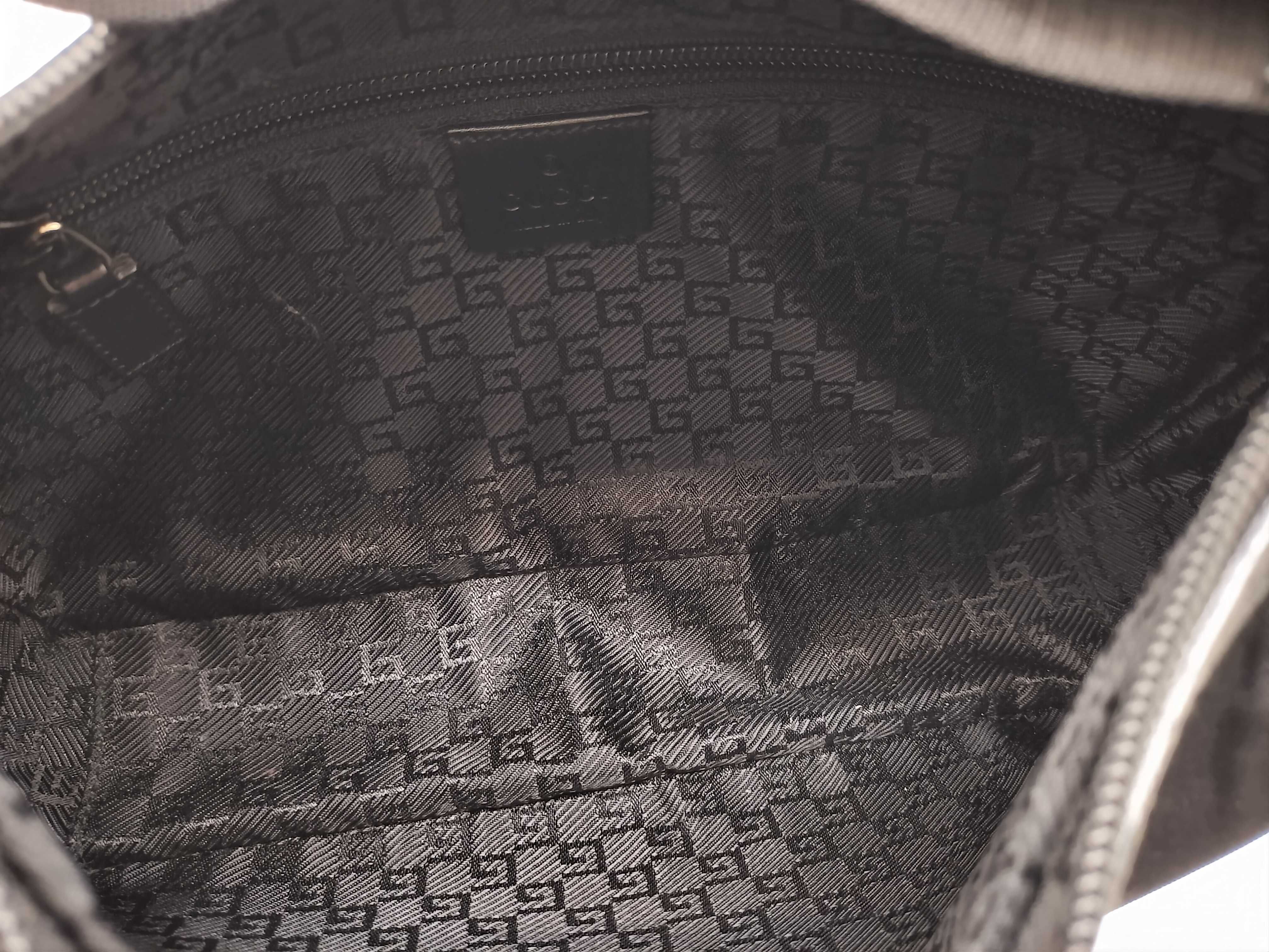logo plate nylon shoulder bag — view 12
