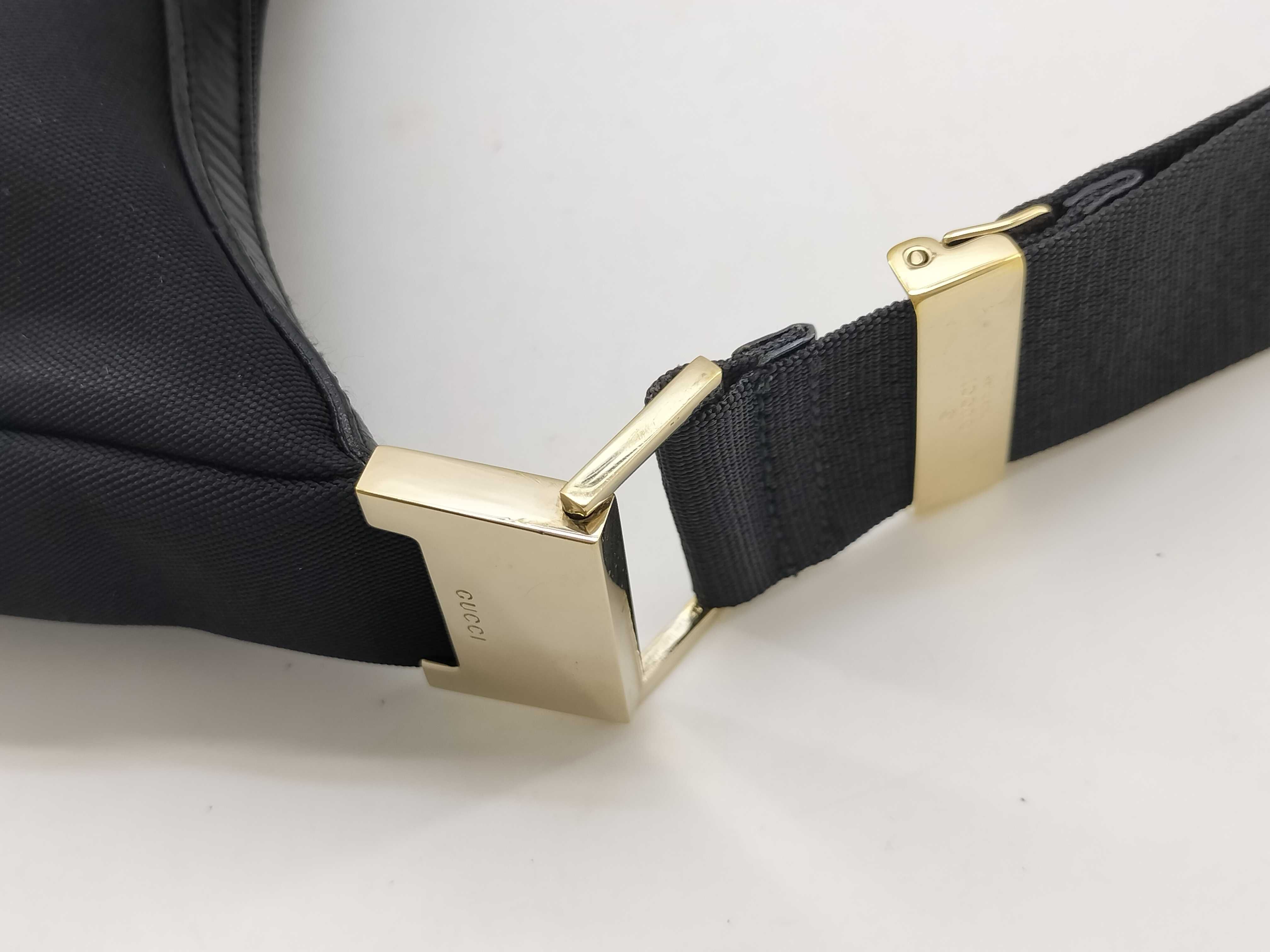 logo plate nylon shoulder bag — view 6