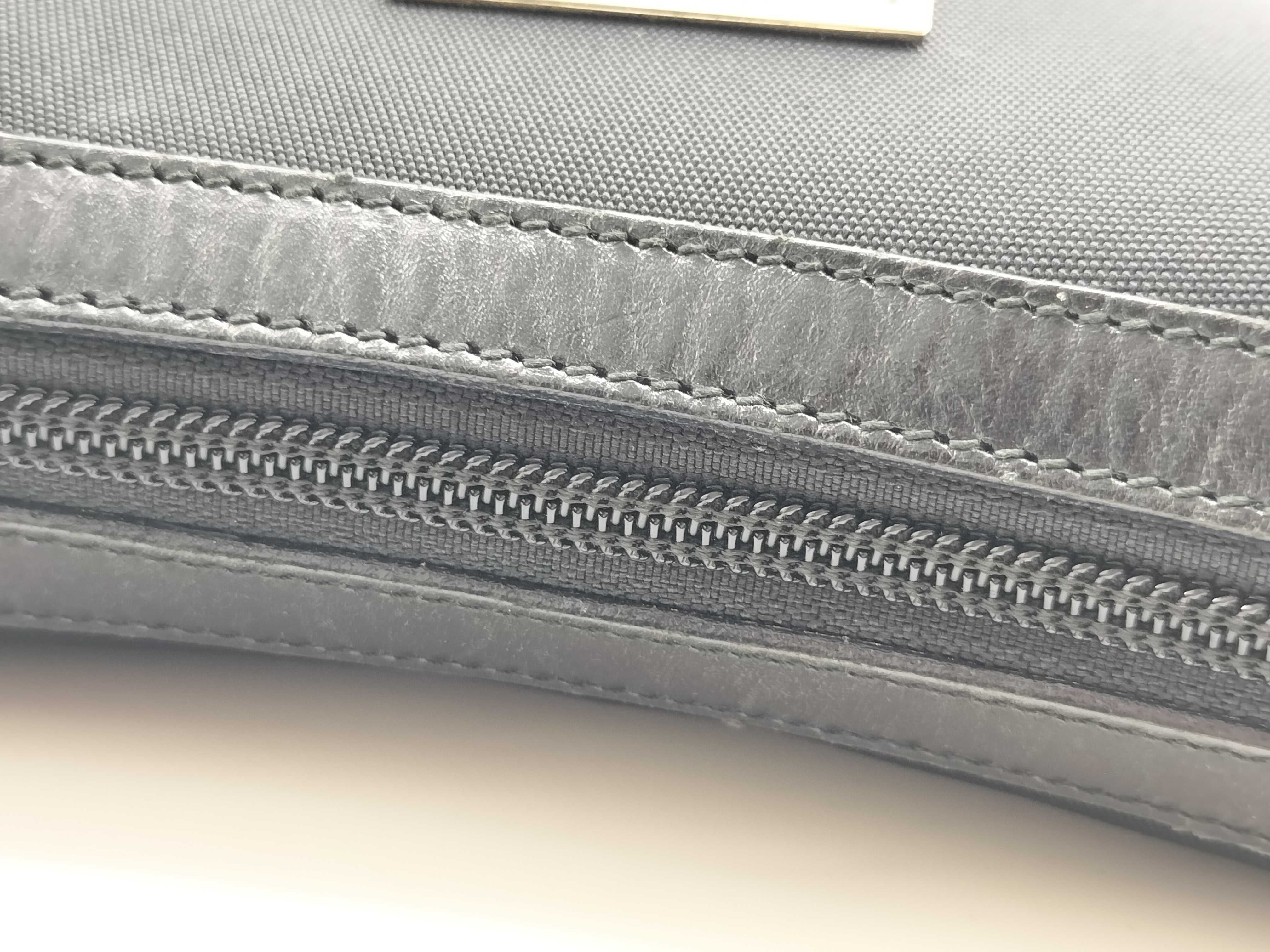 logo plate nylon shoulder bag — view 10