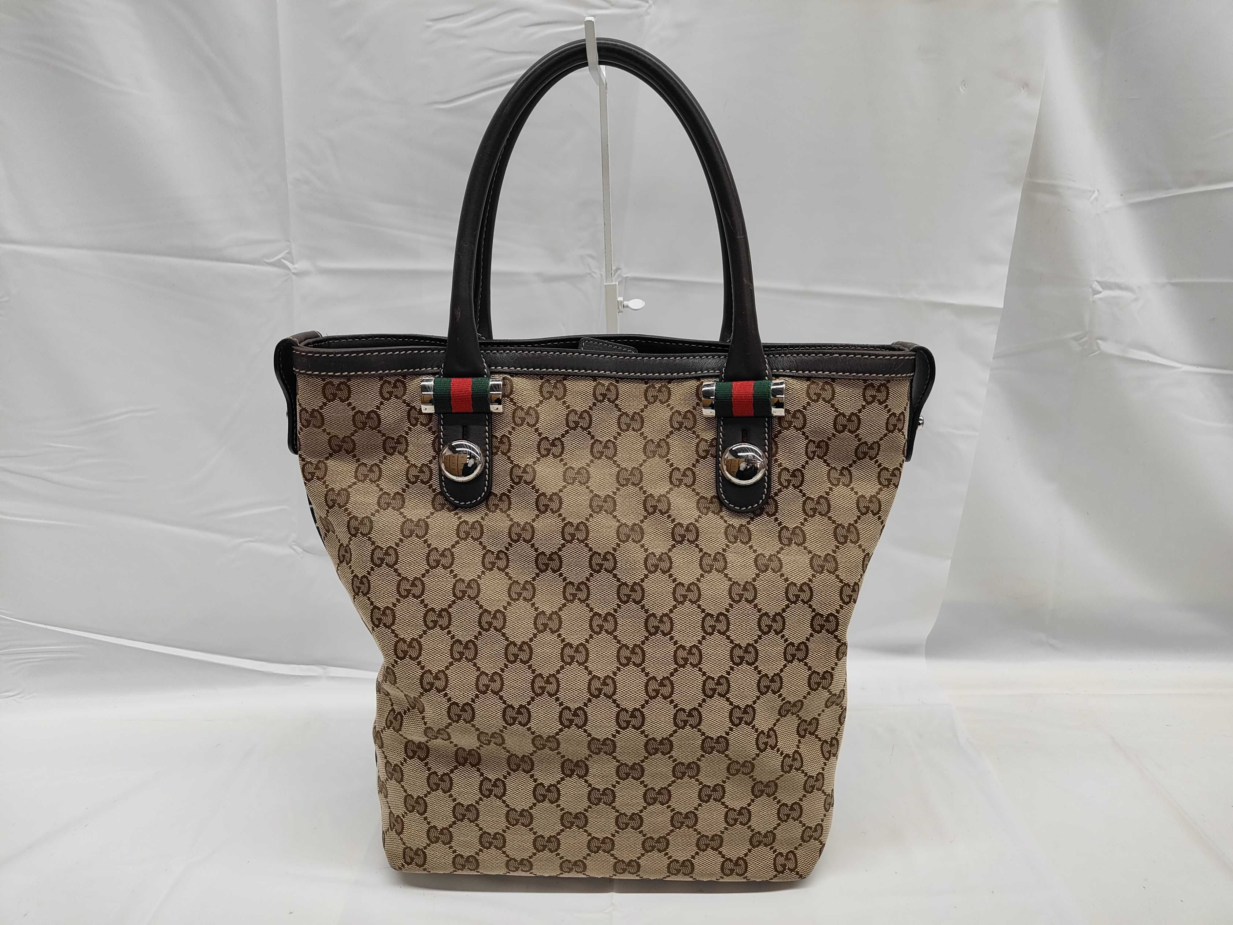 GG Canvas Sherry Line Tote Bag
