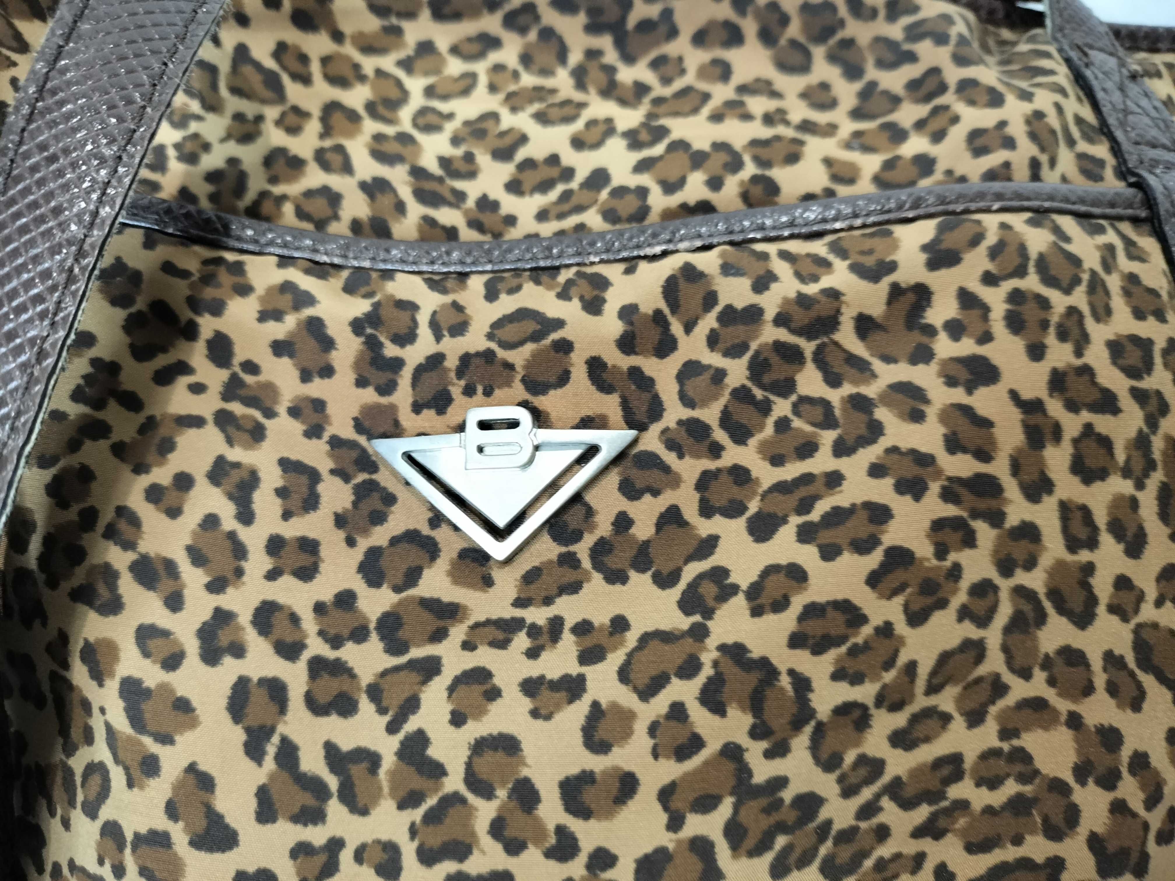 Nylon Leopard Print Tote Hand Shoulder Bag — view 2