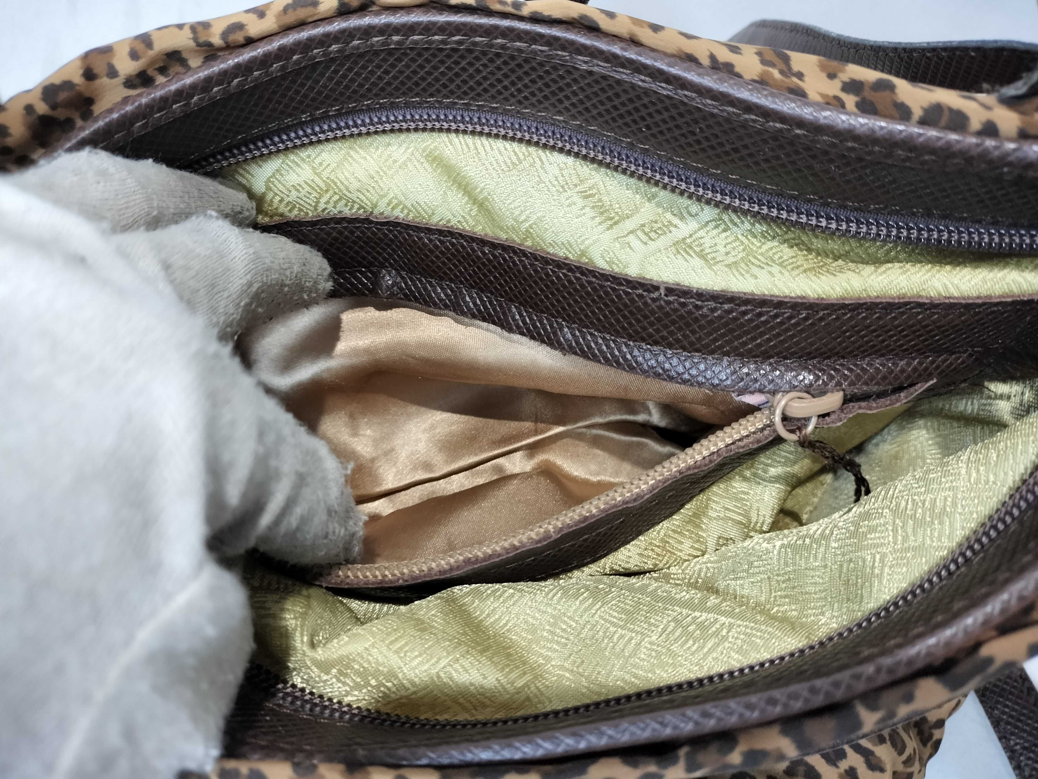 Nylon Leopard Print Tote Hand Shoulder Bag — view 11