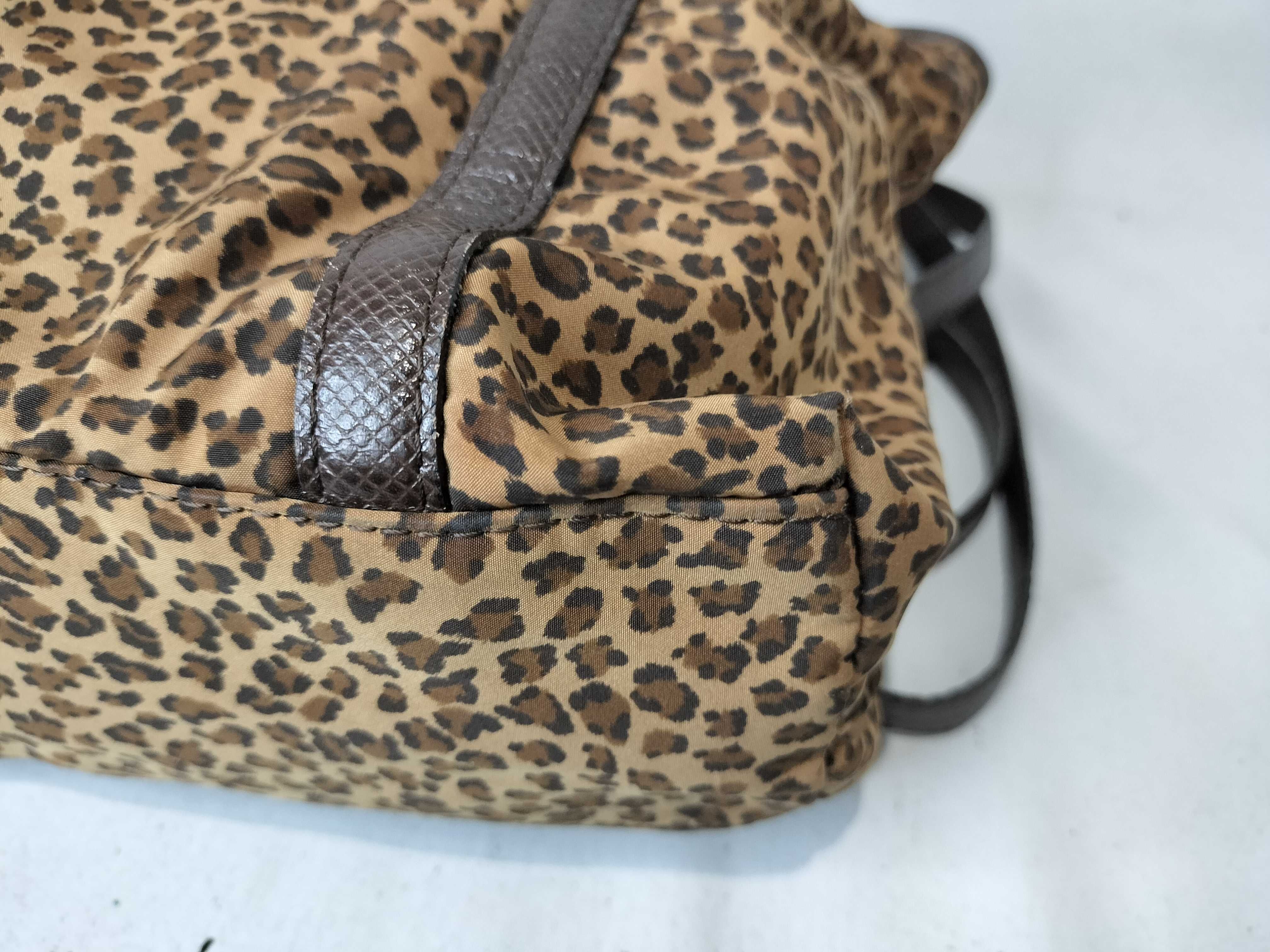 Nylon Leopard Print Tote Hand Shoulder Bag — view 7