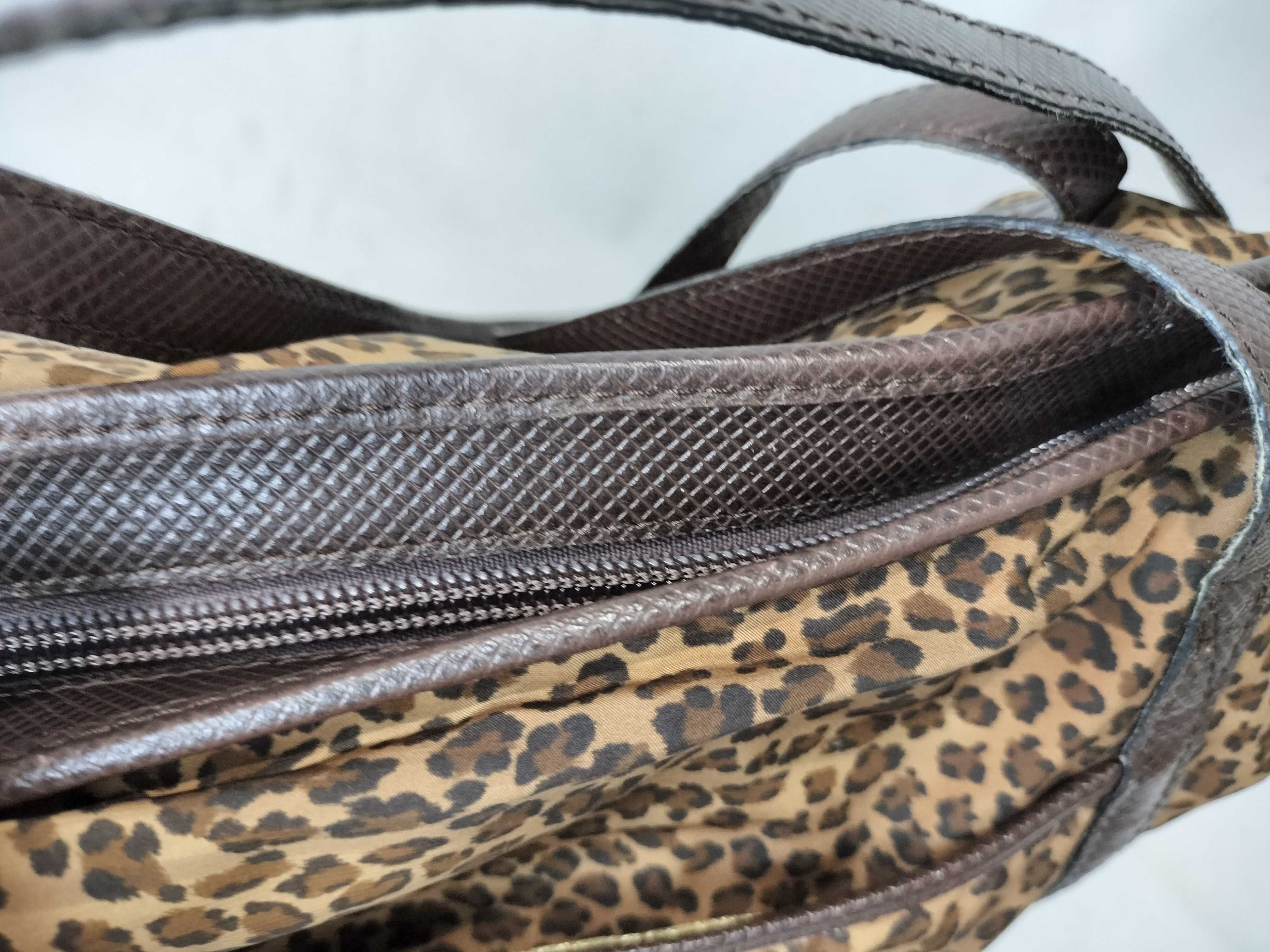 Nylon Leopard Print Tote Hand Shoulder Bag — view 9