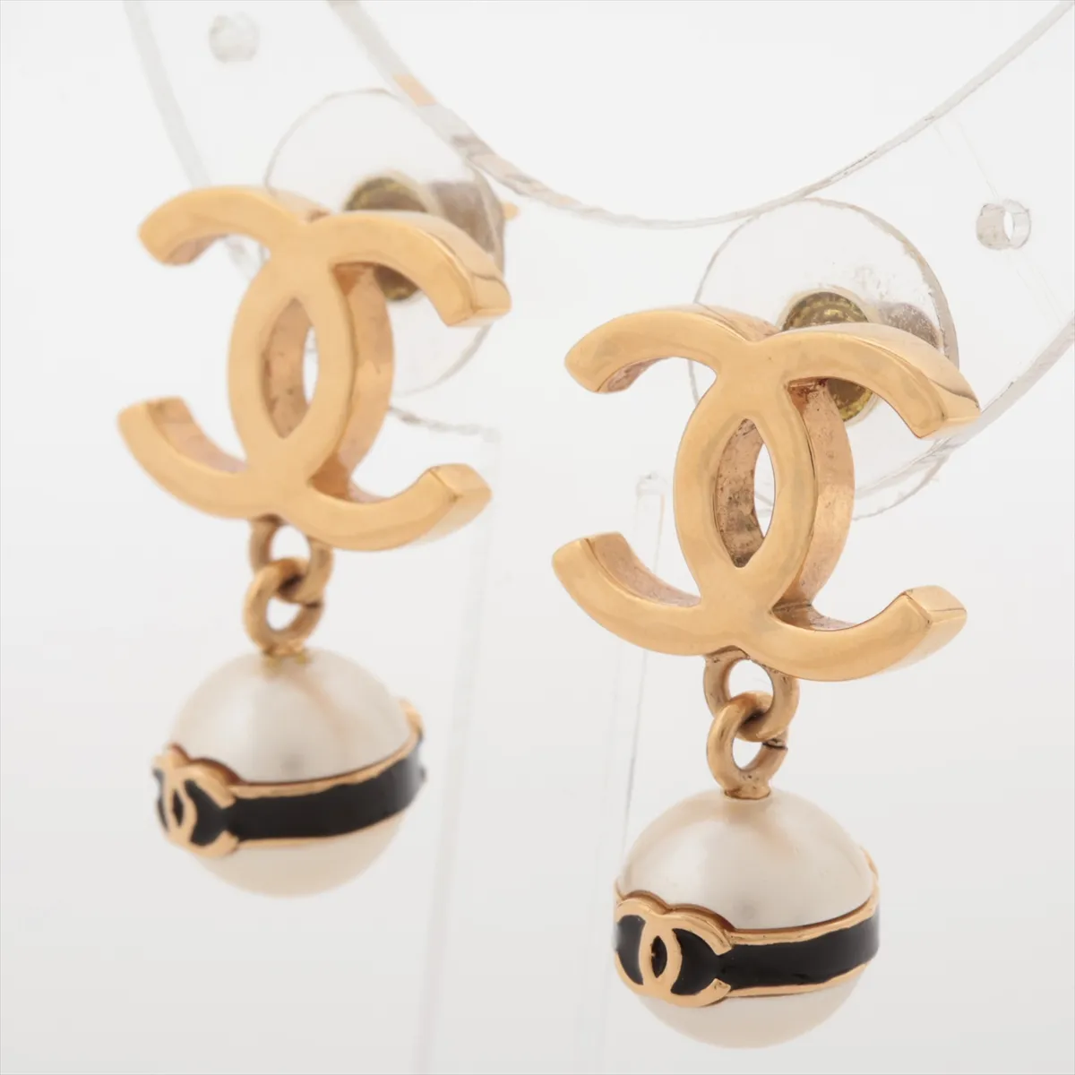 Cocomark B24S Earrings (for both ears) GP x Fake Pearl Gold — view 3