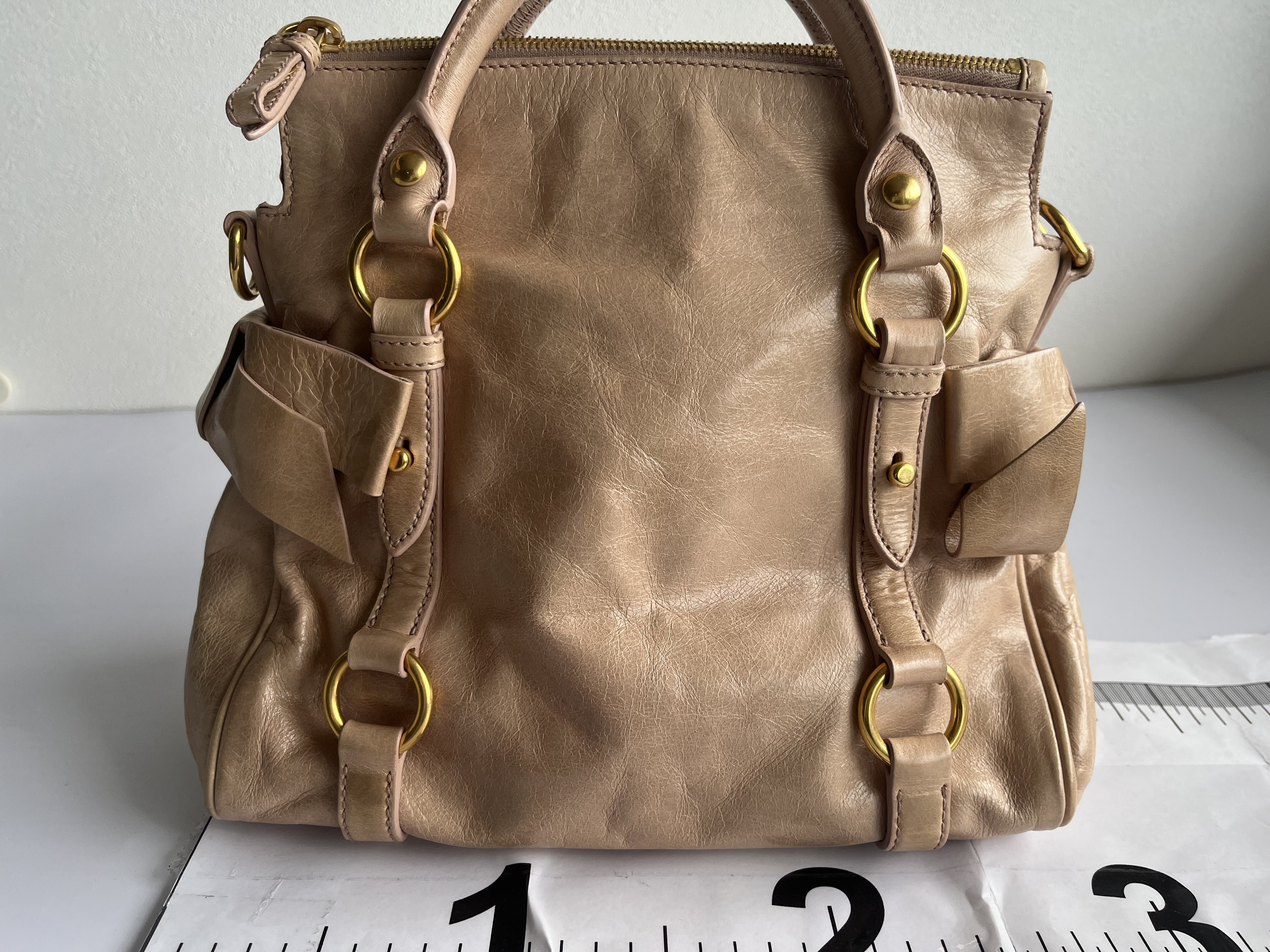 Vitello Luxe 2-Way Handbag with Shoulder Strap — view 3