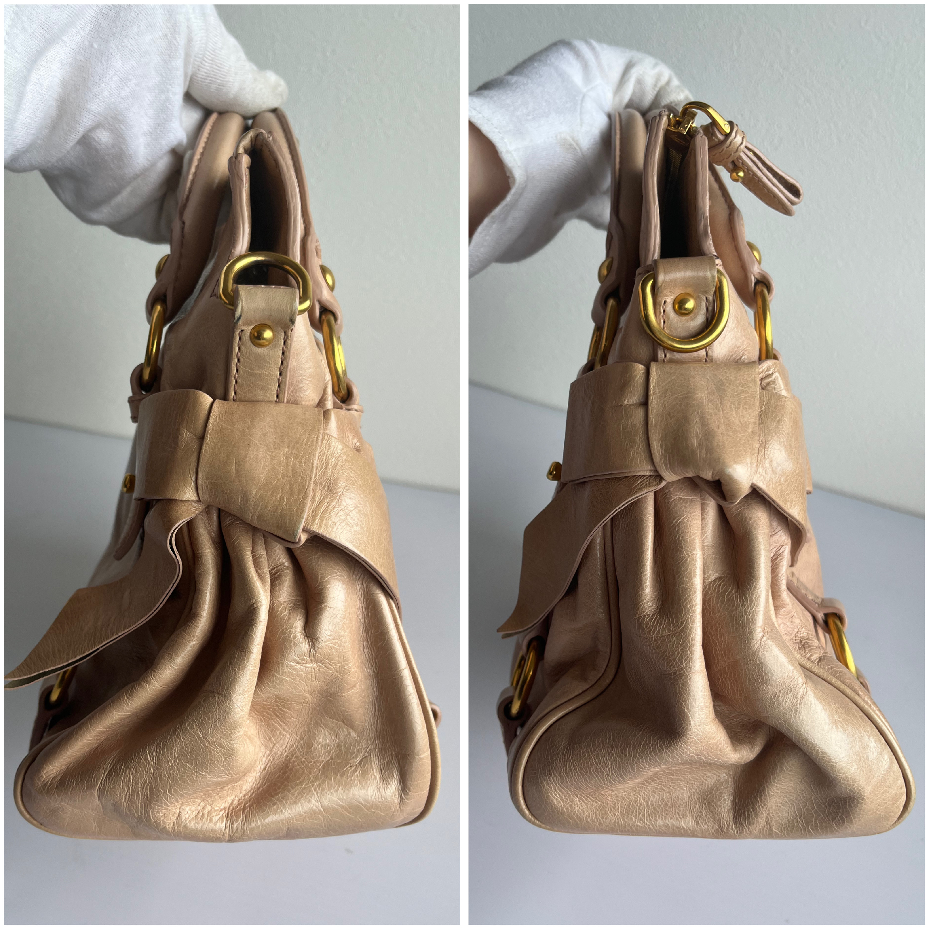 Vitello Luxe 2-Way Handbag with Shoulder Strap — view 6