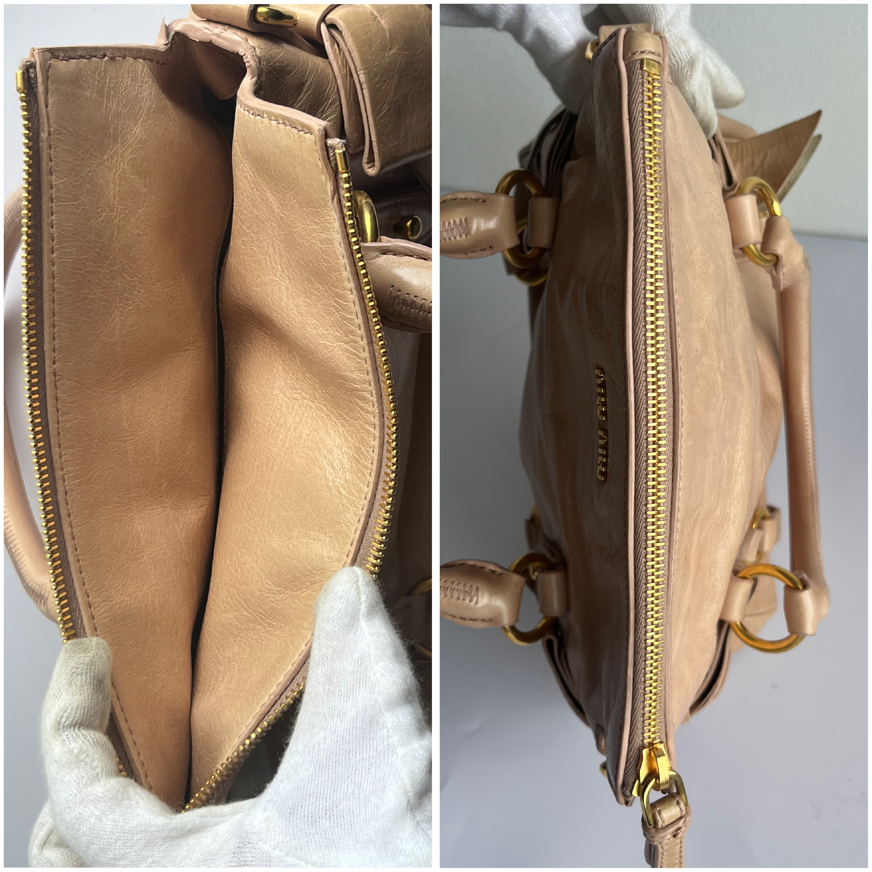 Vitello Luxe 2-Way Handbag with Shoulder Strap — view 10