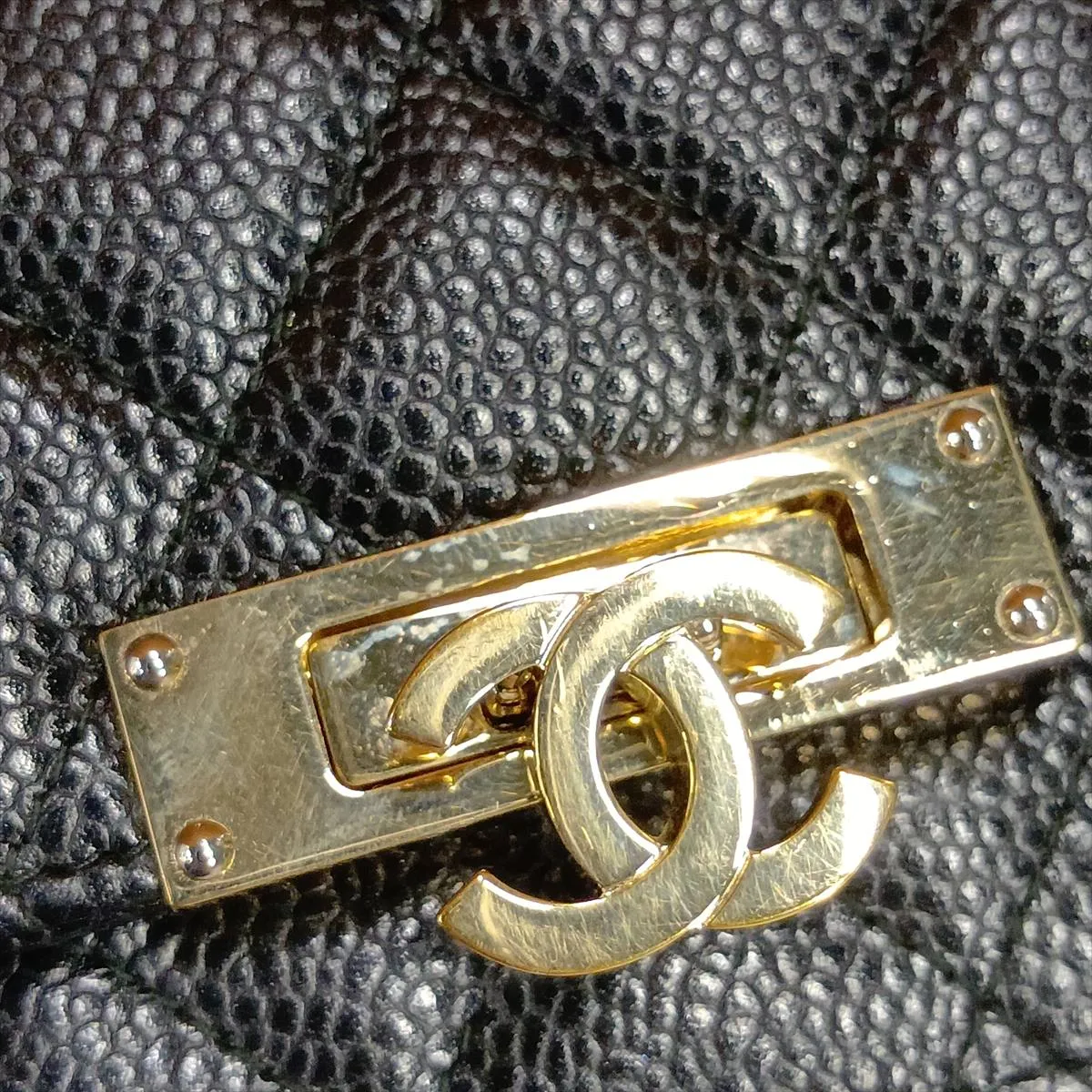 Coco Lock Caviar Skin Chain Wallet, Black, 25636560, Serial Number 25-series, A80766 — view 12