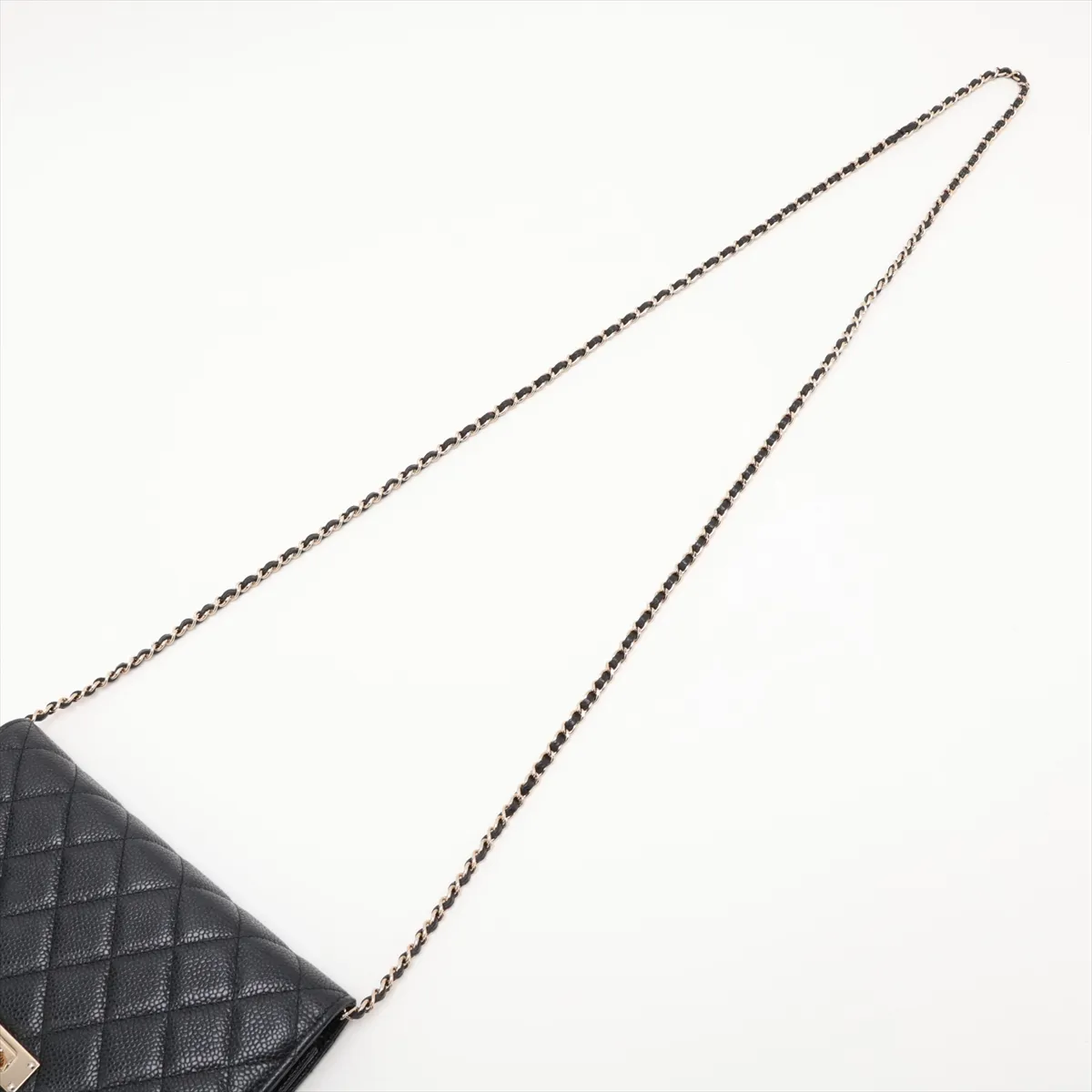 Coco Lock Caviar Skin Chain Wallet, Black, 25636560, Serial Number 25-series, A80766 — view 5