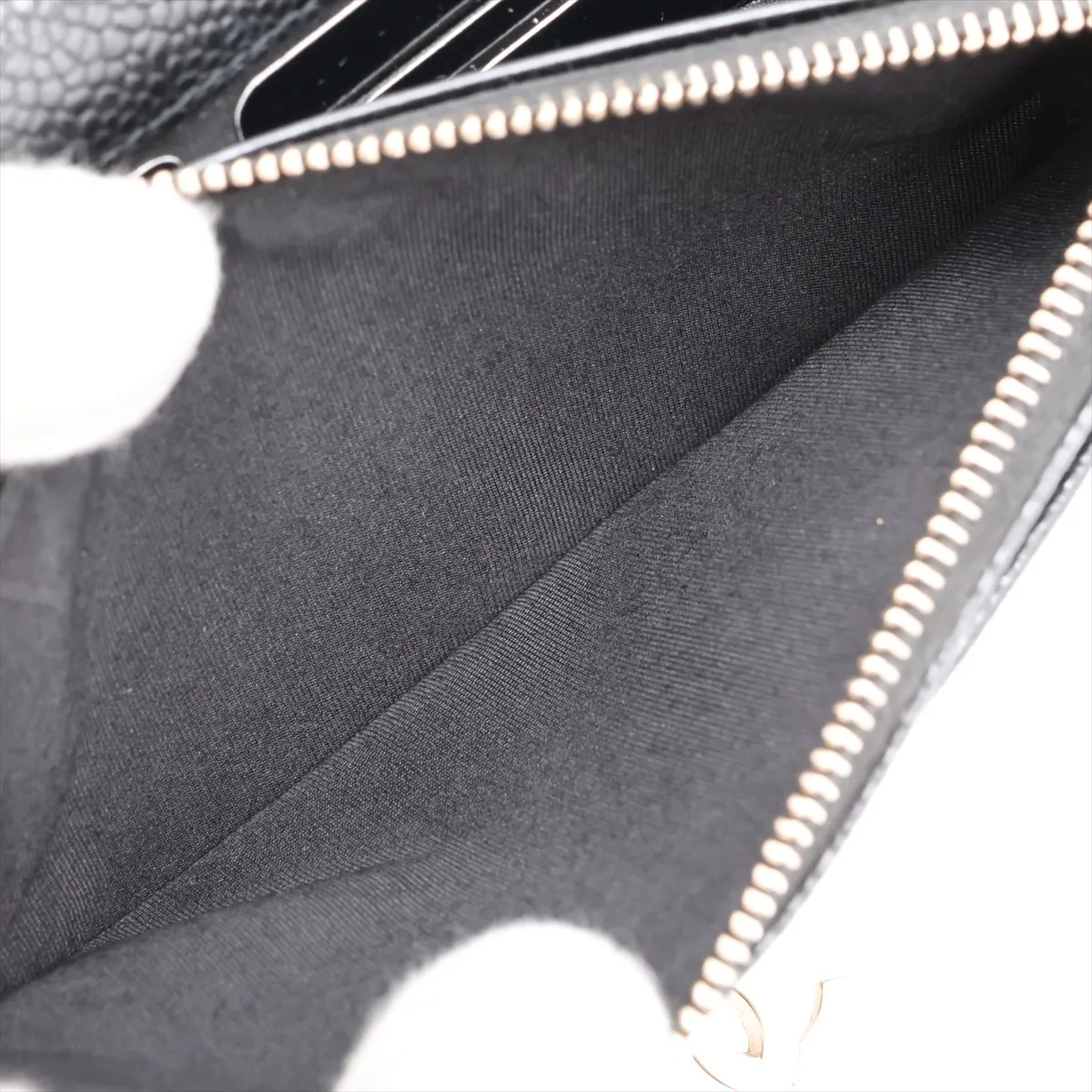 Coco Lock Caviar Skin Chain Wallet, Black, 25636560, Serial Number 25-series, A80766 — view 8