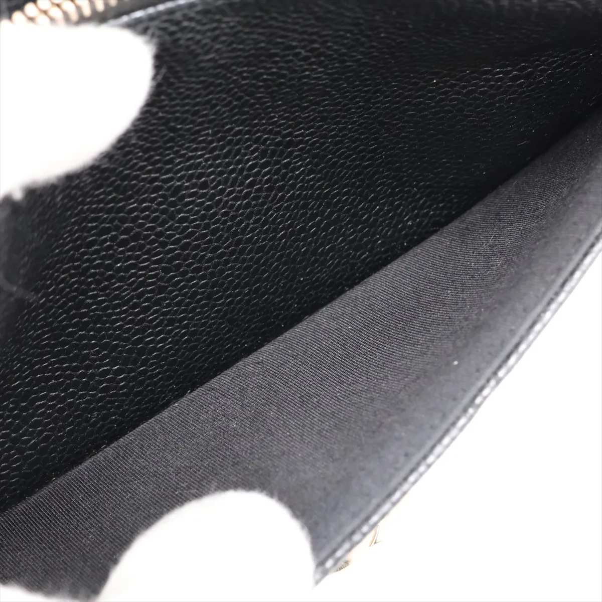 Coco Lock Caviar Skin Chain Wallet, Black, 25636560, Serial Number 25-series, A80766 — view 9