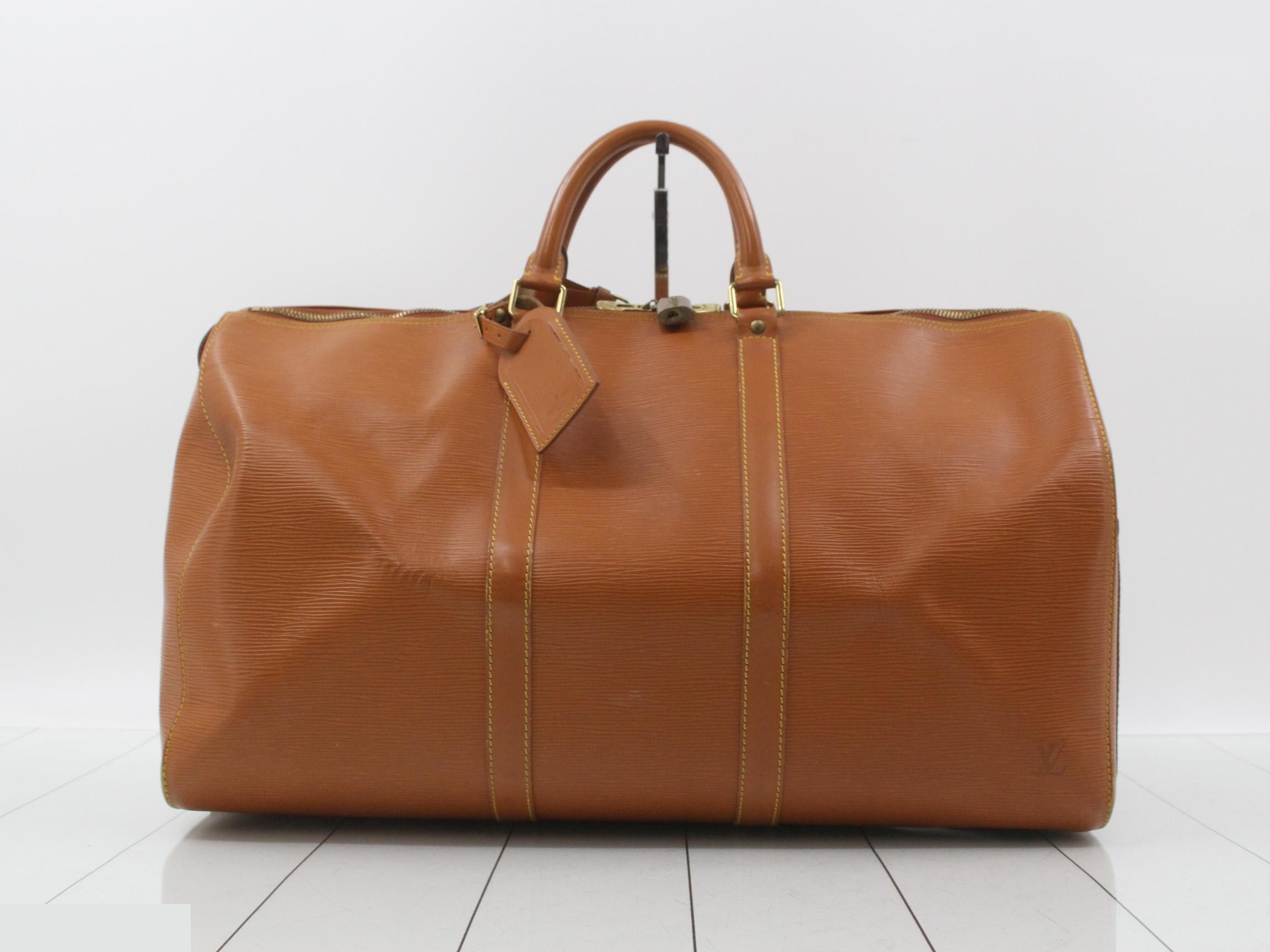 Epi Keepall 50 Zipang Gold Boston Bag — view 2