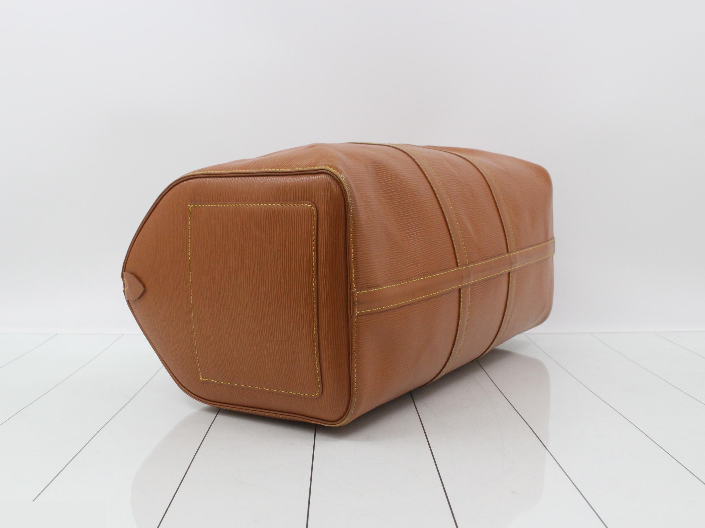 Epi Keepall 50 Zipang Gold Boston Bag — view 5