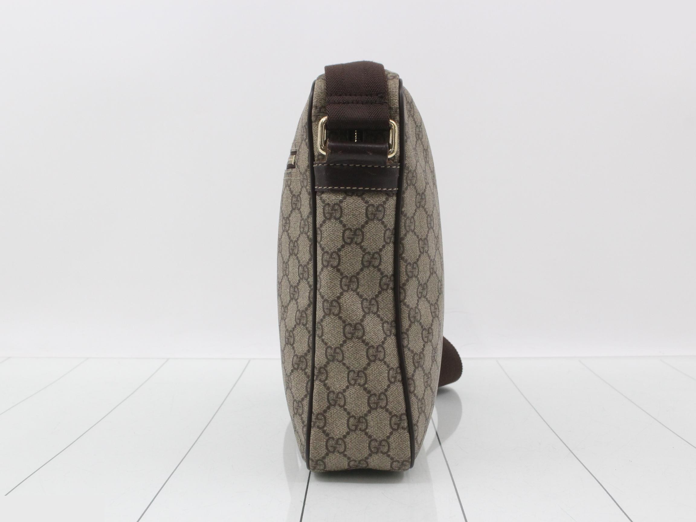 PVC x Canvas GG Supreme Shoulder Bag, Beige/Brown — view 3