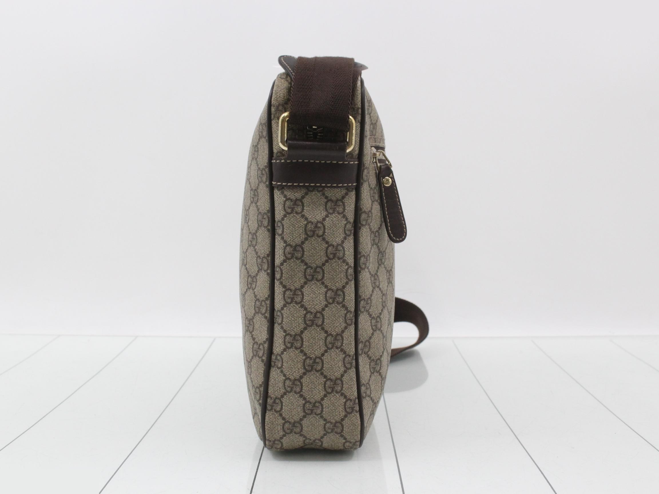 PVC x Canvas GG Supreme Shoulder Bag, Beige/Brown — view 4