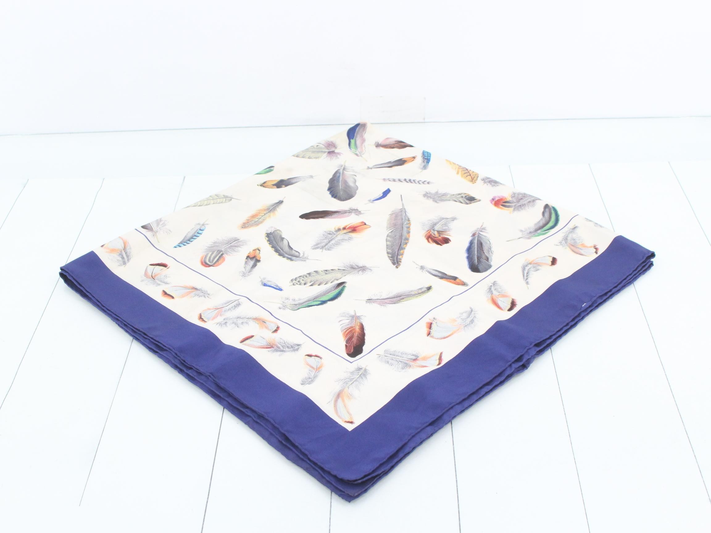 Hermès Carre 90 Ivory Blue Silk — view 2