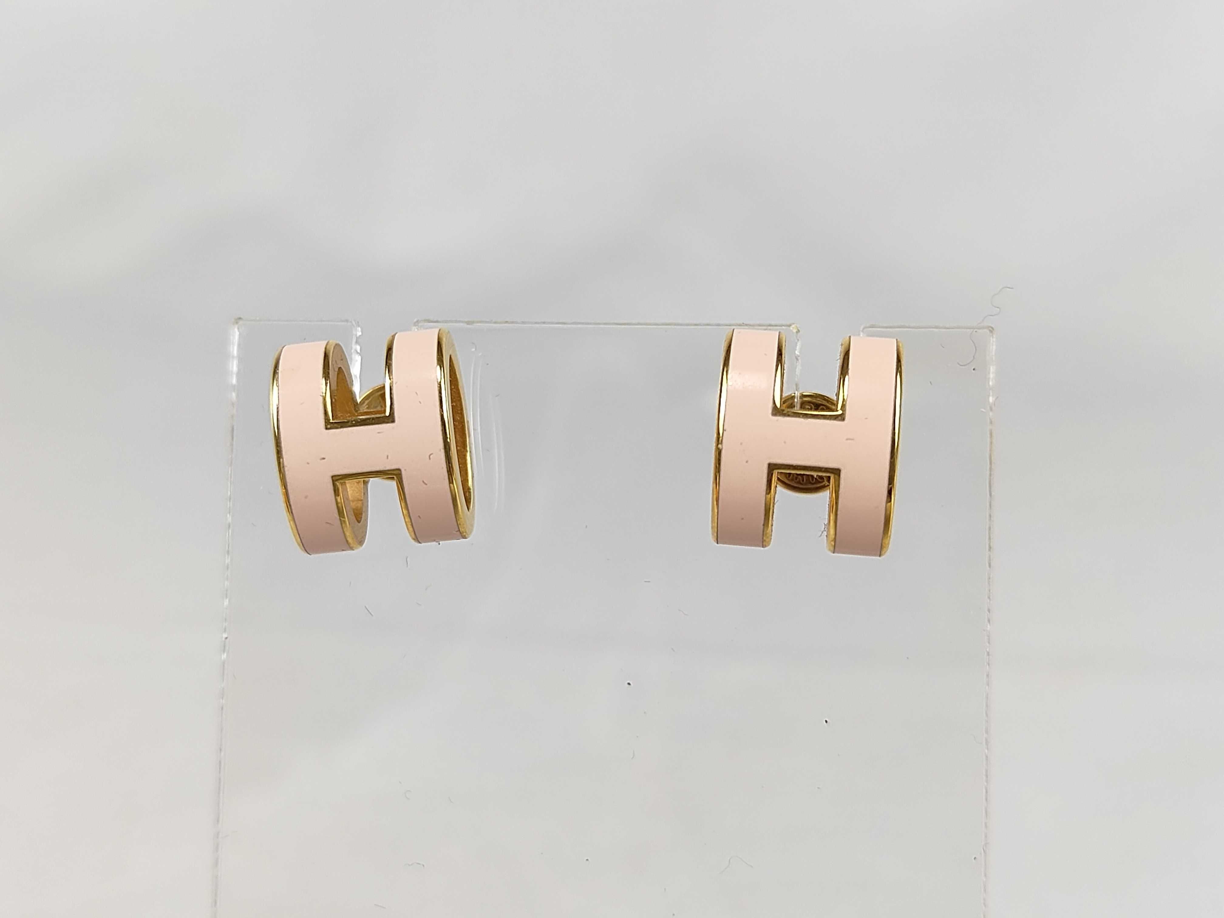 Mini Pop H Earrings, Pink Earrings