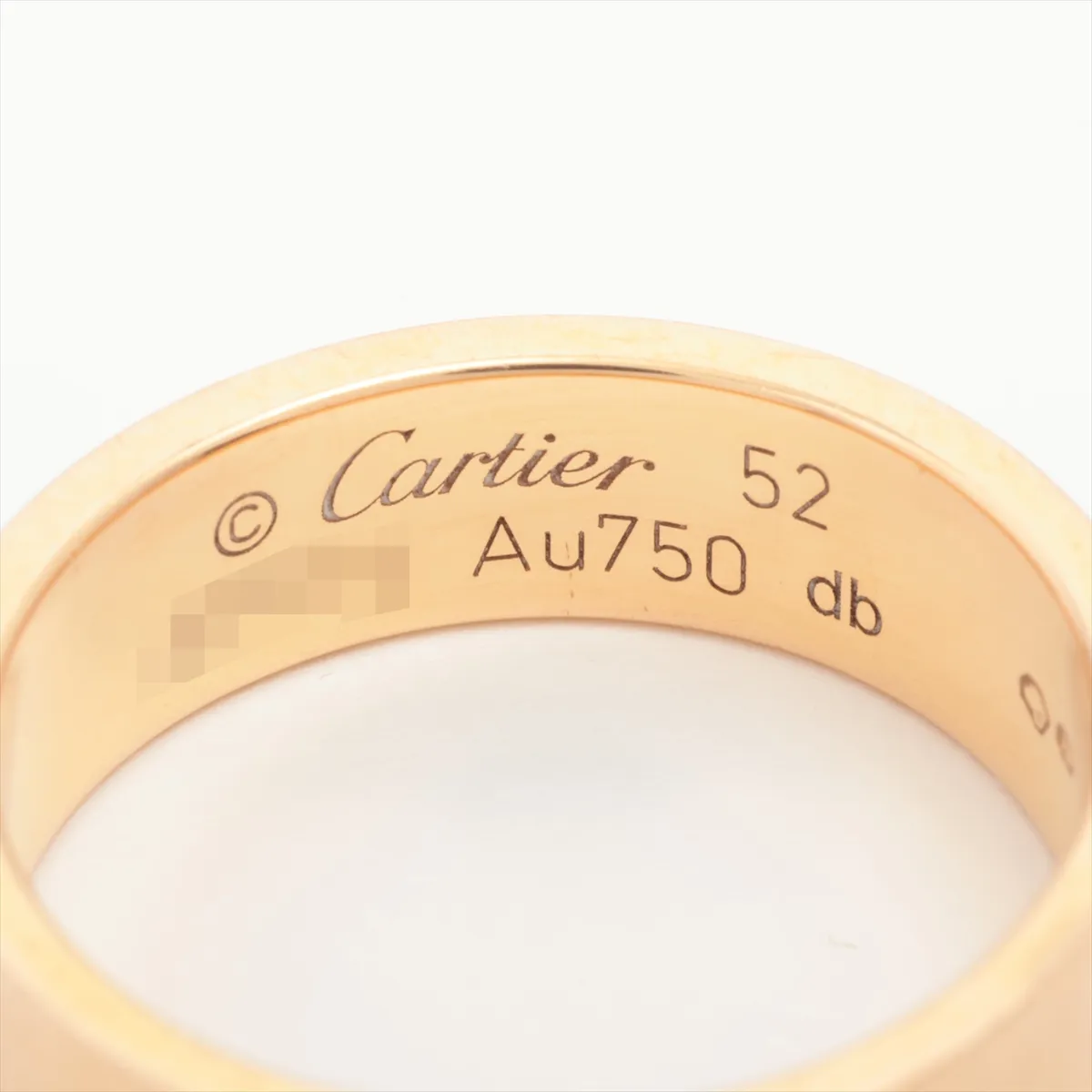 Love Ring 750 (PG) 5.7g Size 52 JEP174 (Dents, Distortion) — view 3