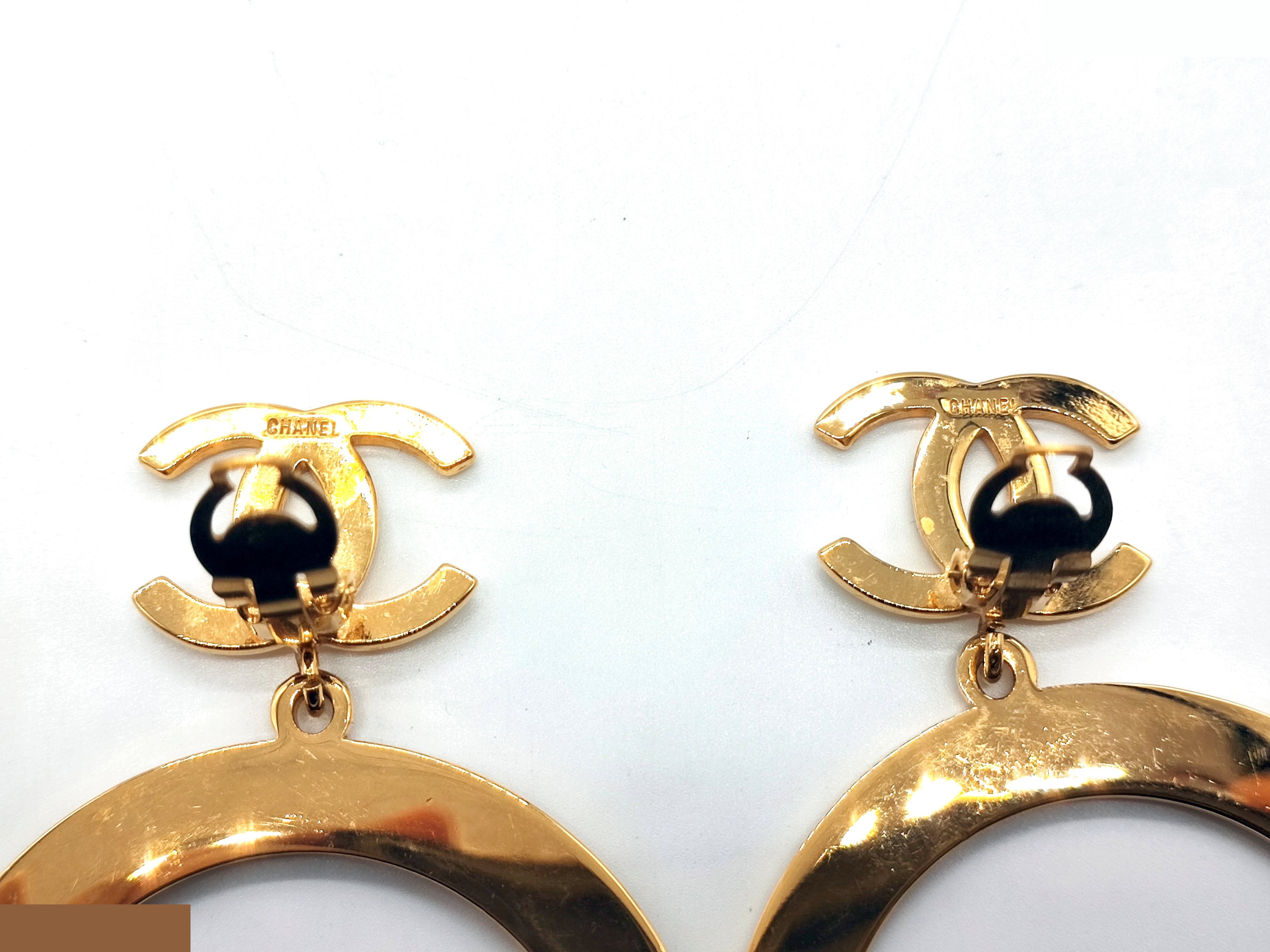 Coco Mark Big Circle Hoop Swing Earrings — view 11