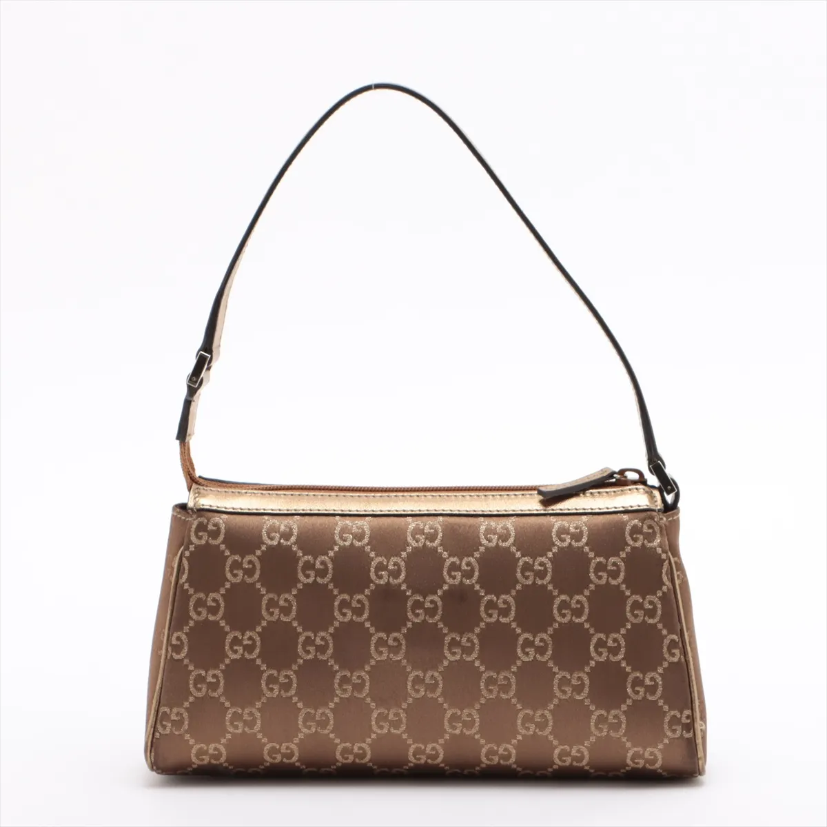 GG Nylon x Leather Shoulder Bag Gold 145750 — view 2