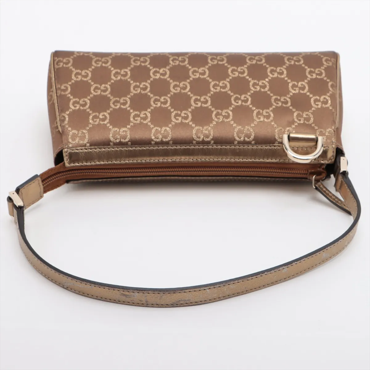 GG Nylon x Leather Shoulder Bag Gold 145750 — view 5