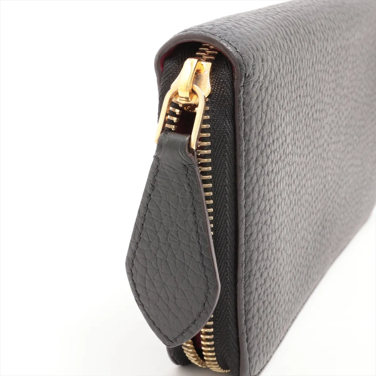 Taurillon Portefeuille Comet M63102 MI1149 Noir x Hot Pink Round Zip Wallet — view 14