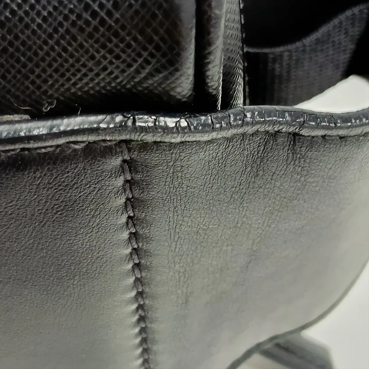 Leather Body Bag, Black — view 13
