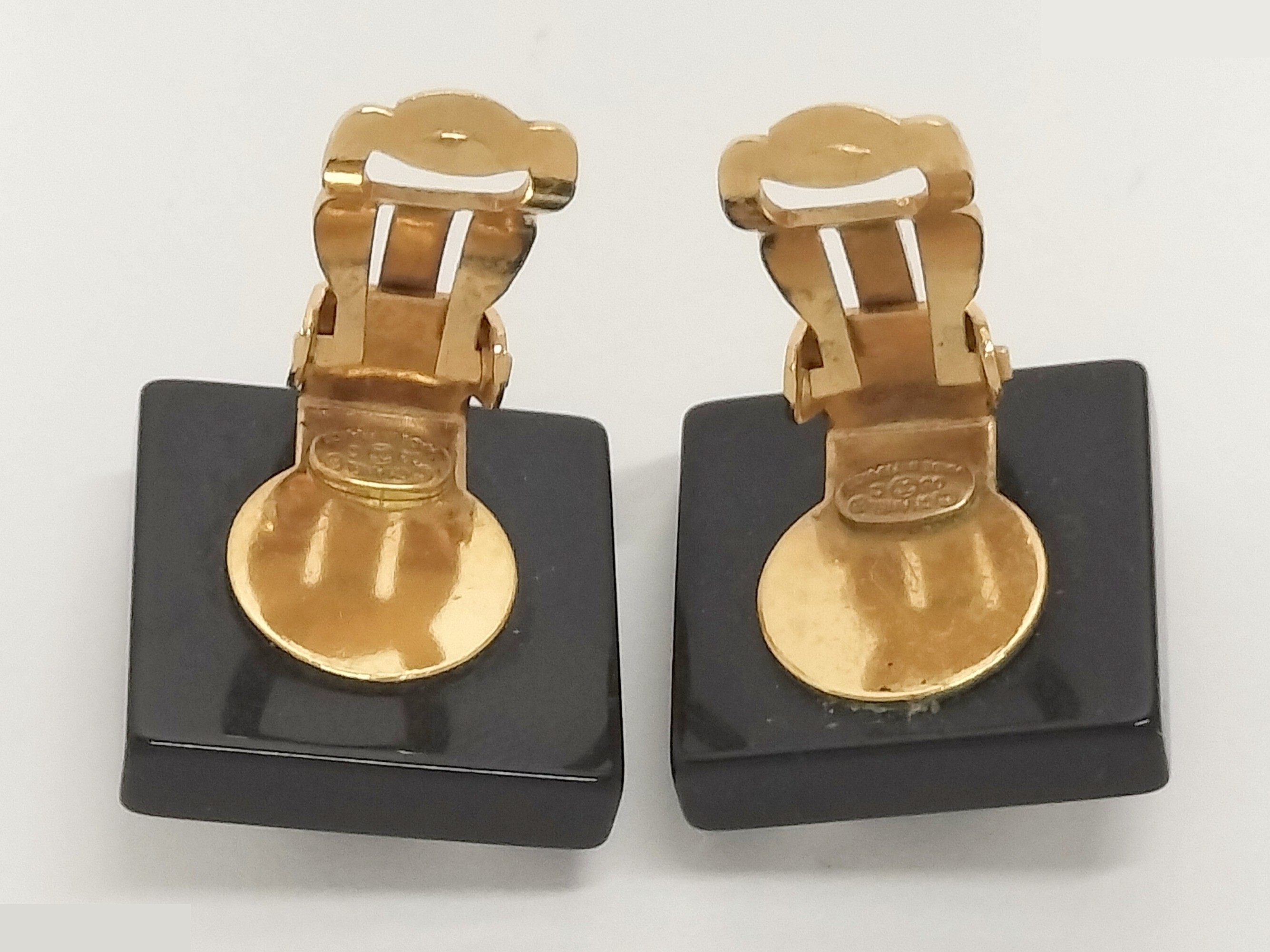 Coco F Pearl Black Earrings — view 2