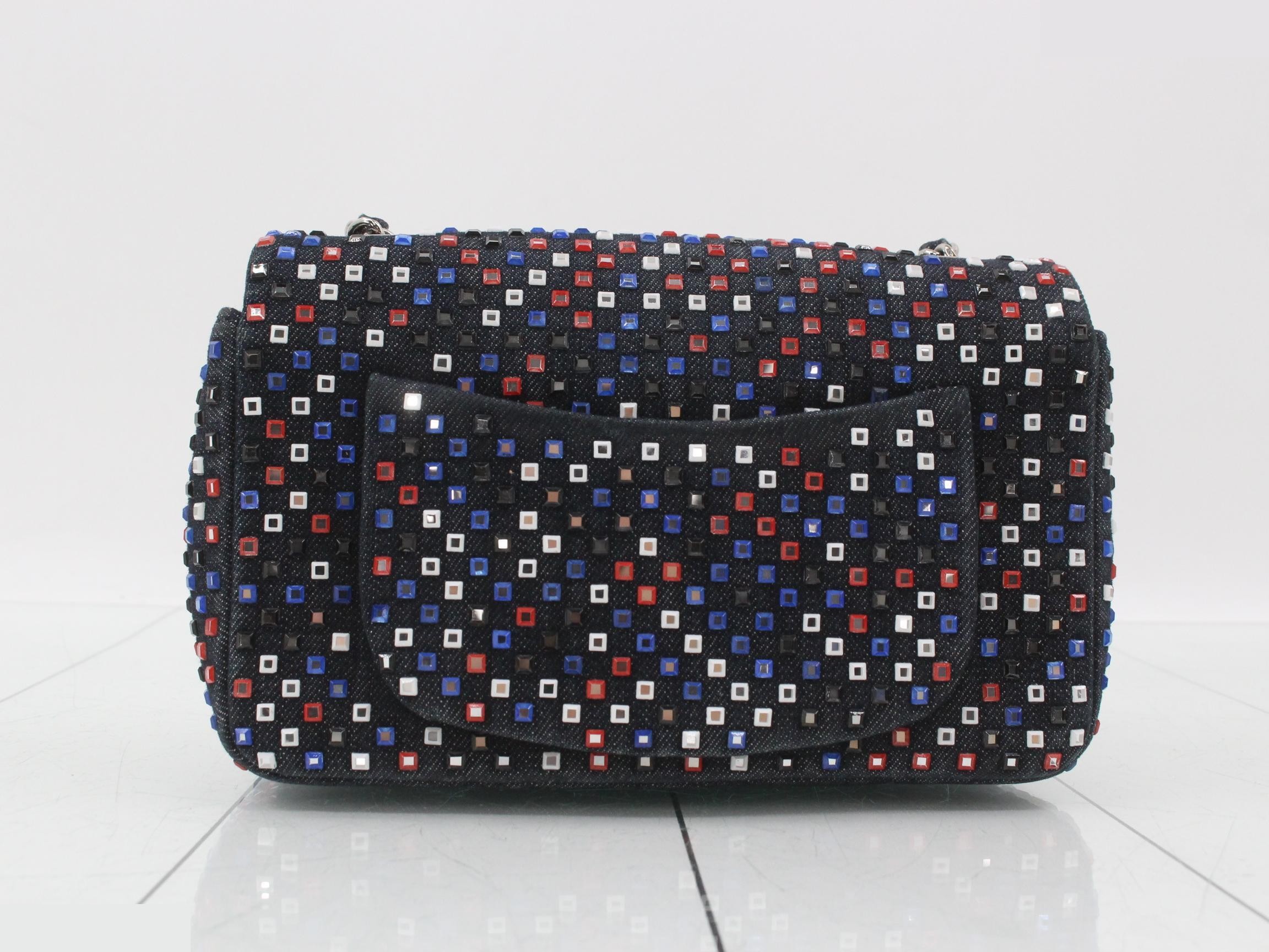 Denim chain shoulder bag — view 2