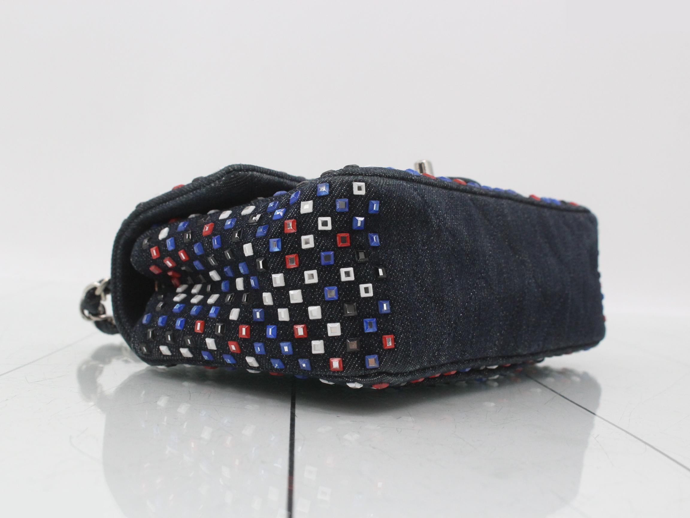 Denim chain shoulder bag — view 5