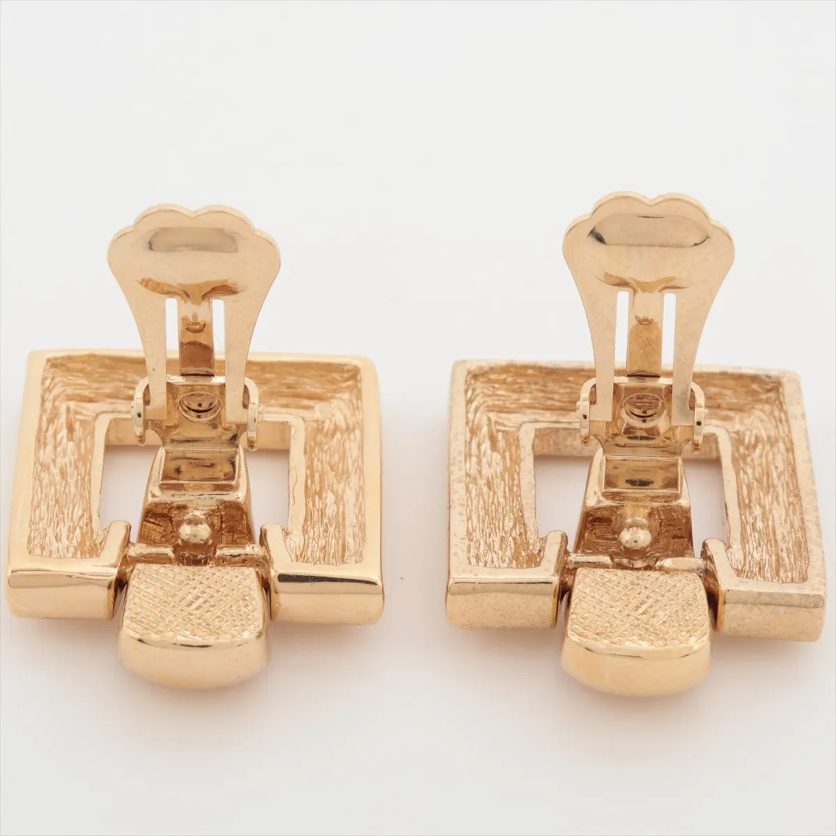 Square Necklace GP x Rhinestone Gold x Black. — view 10