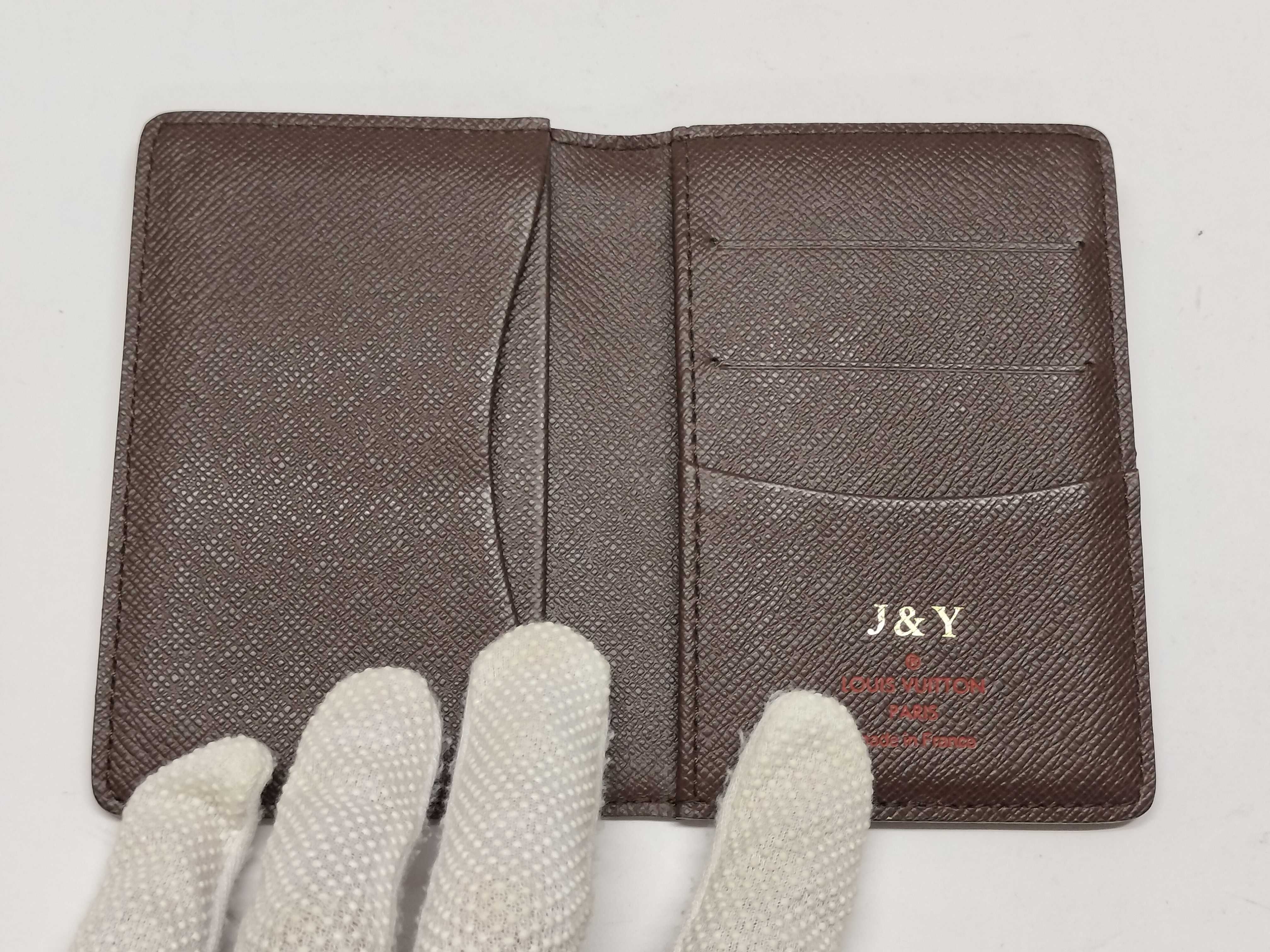 Damier Card Case with Name Engraving - Card Case — view 7