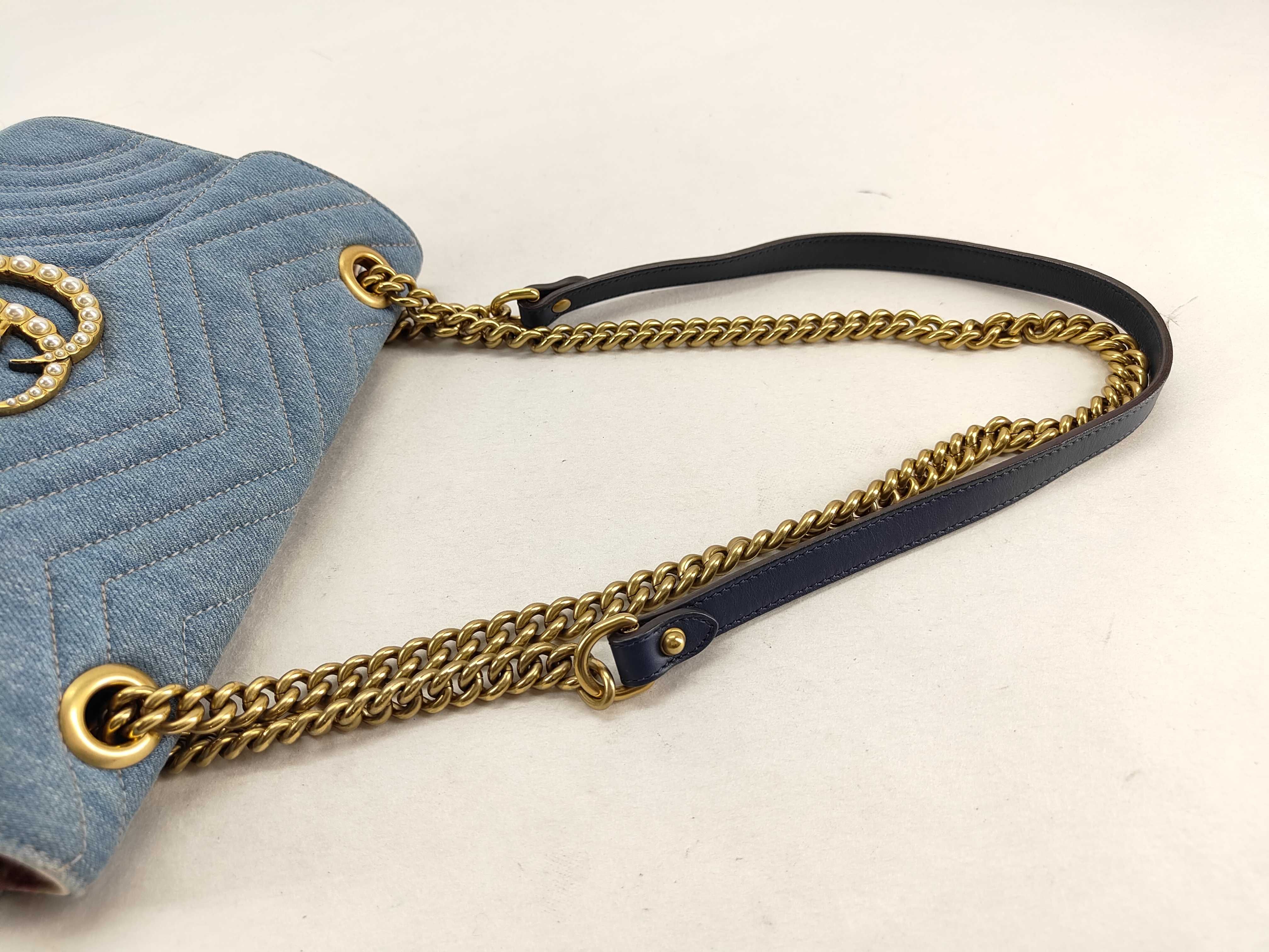 Denim Chain Shoulder Bag — view 4